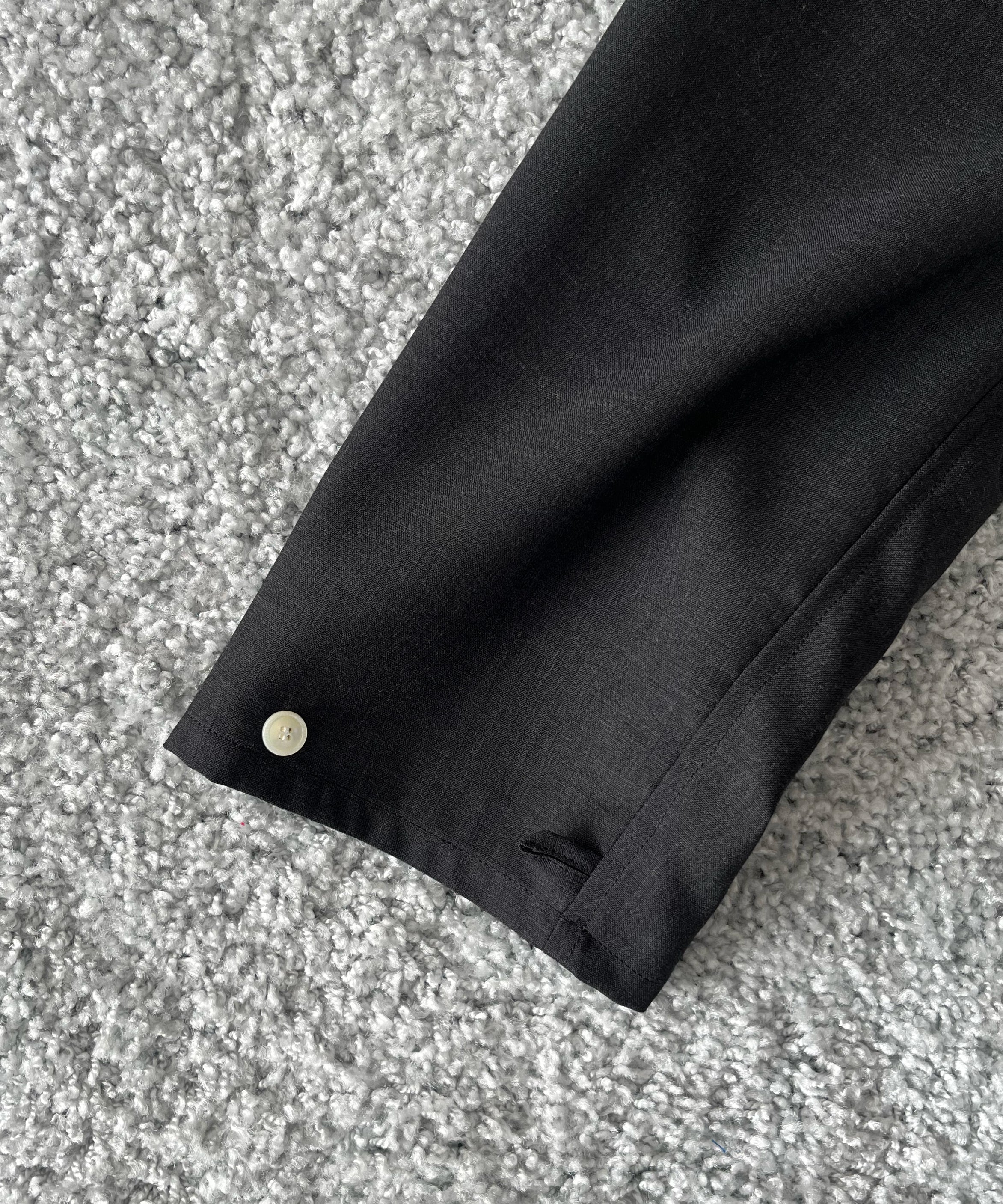OLD FOLK HOUSE Wool lounge shirt "DARK GRAY"