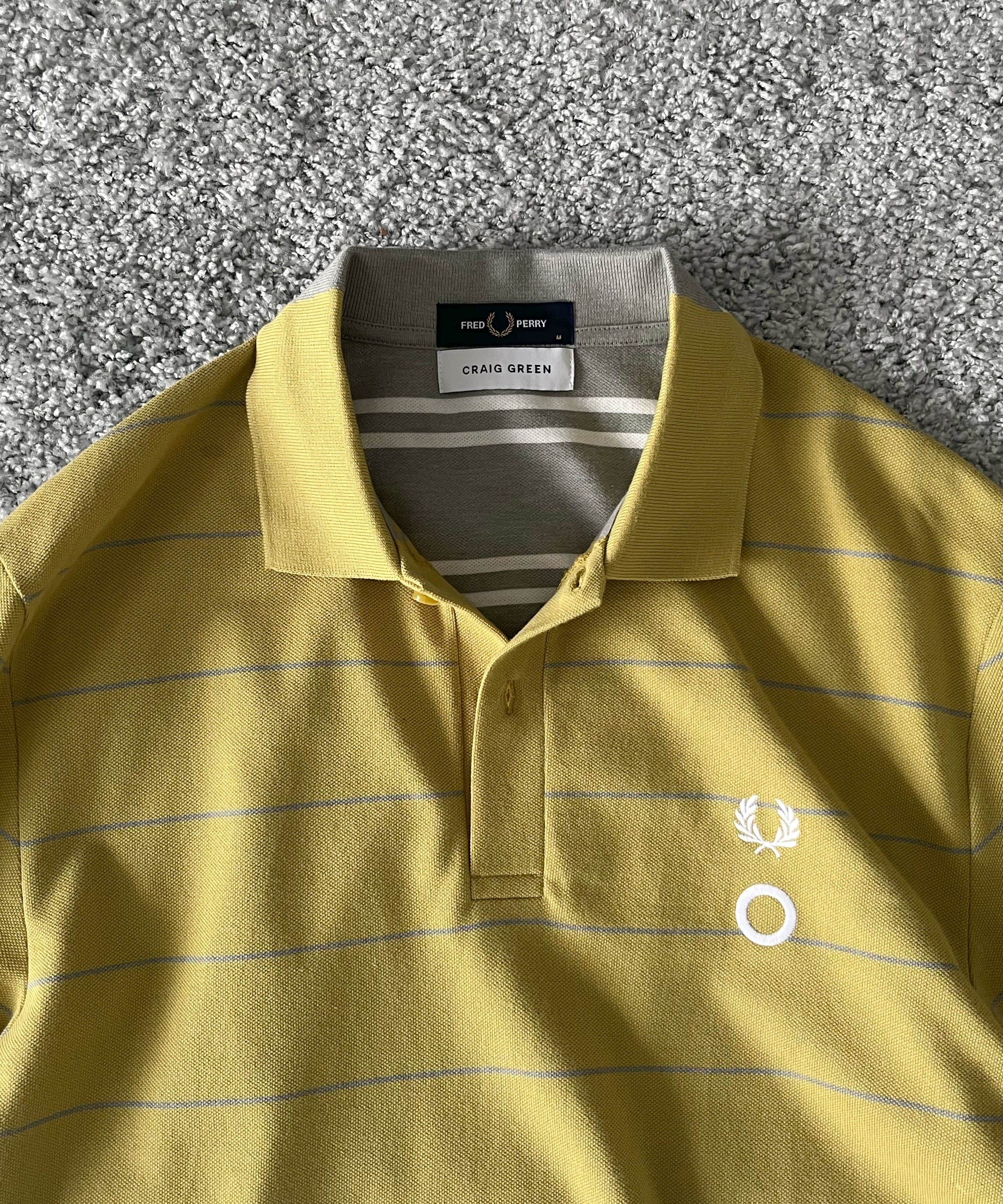 FRED PERRY Cg-half and half polo shirt “UNIFORM OFF-W”