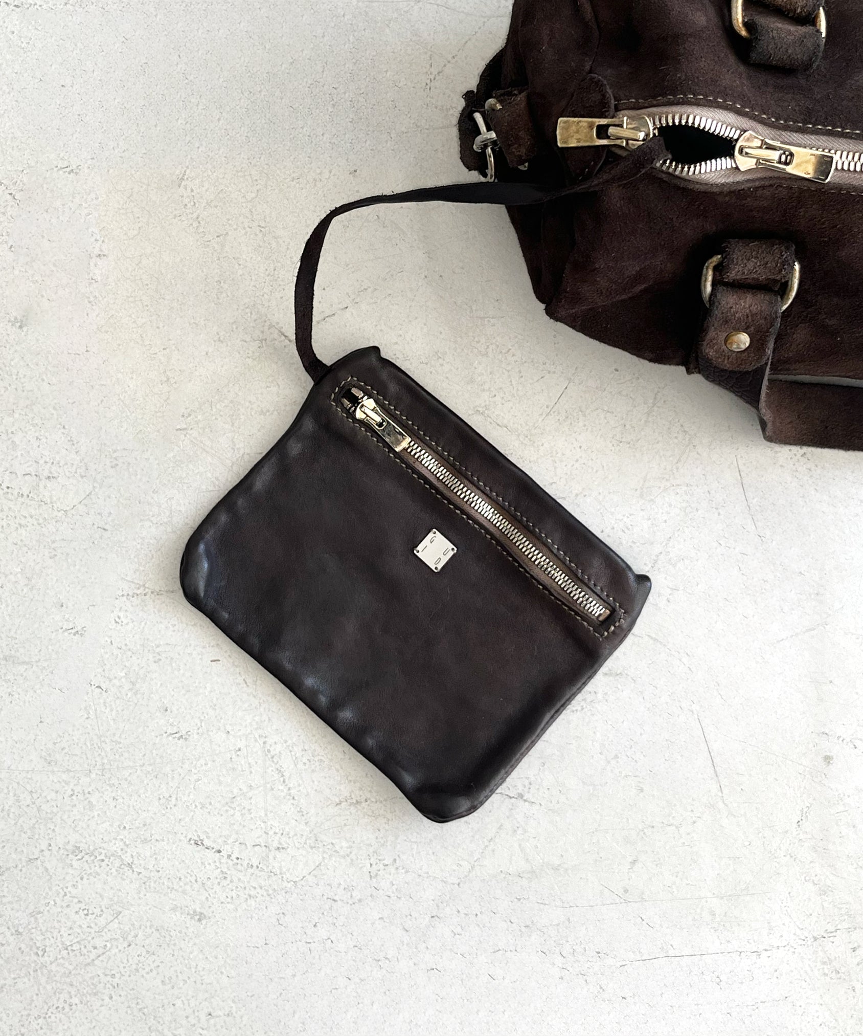 GUIDI Cross body "BROWN"