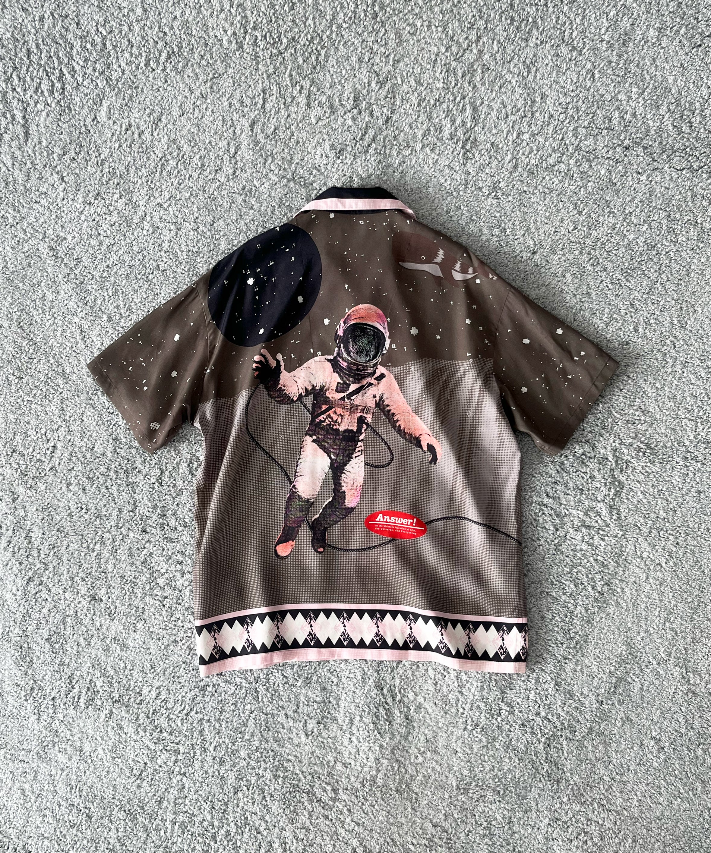 PHINGERIN Summer shirt space "A:DARK BROWN"
