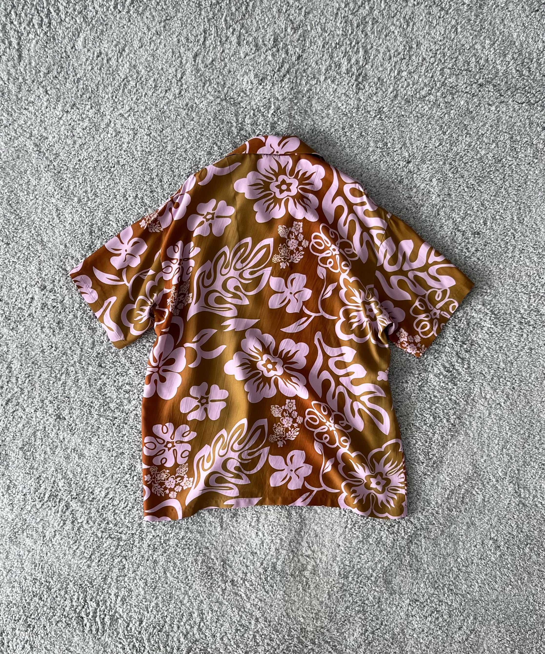 PHINGERIN Summer shirt flower "A:TOAST ORANGE"
