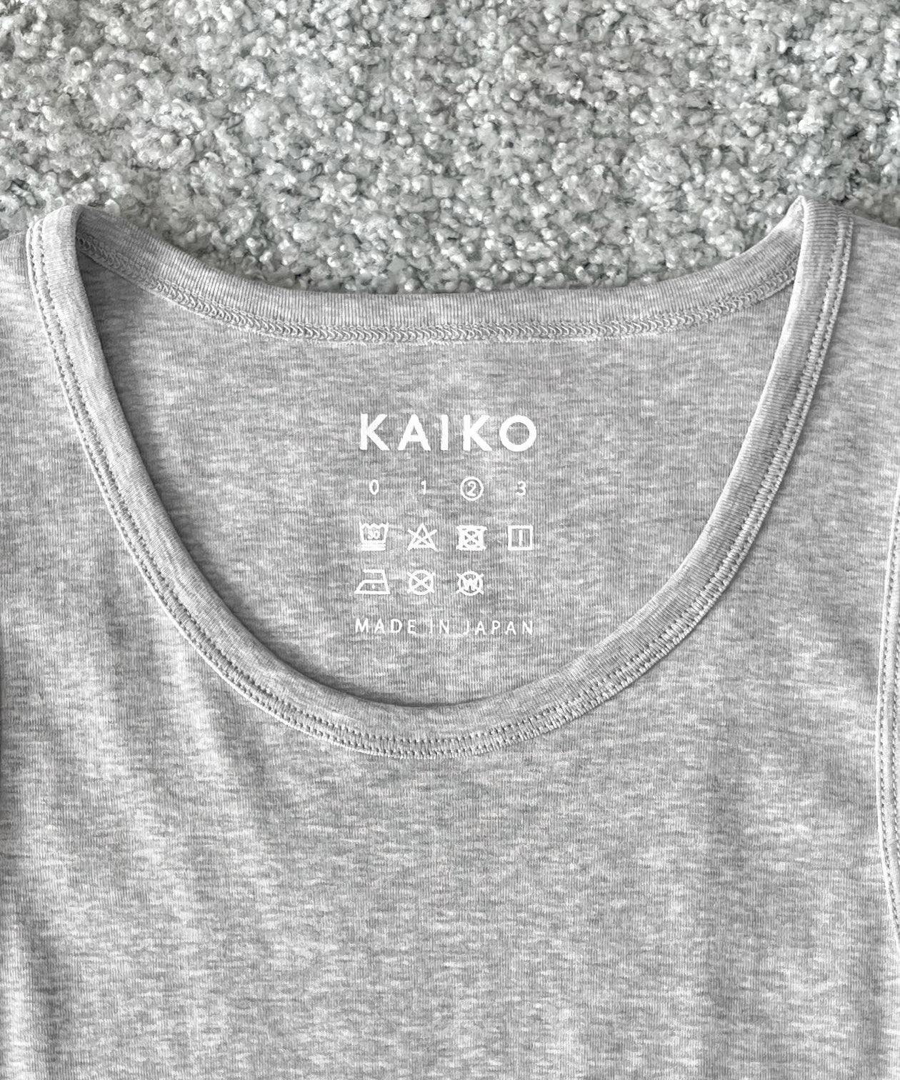 KAIKO Rib tank top “TOP GRAY”