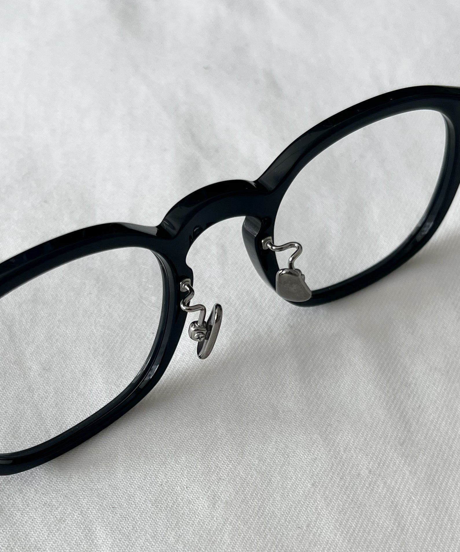 NOCHINO OPTICAL "Jifusan" "#1 GLOSS BLACK × CLEAR to GREY"