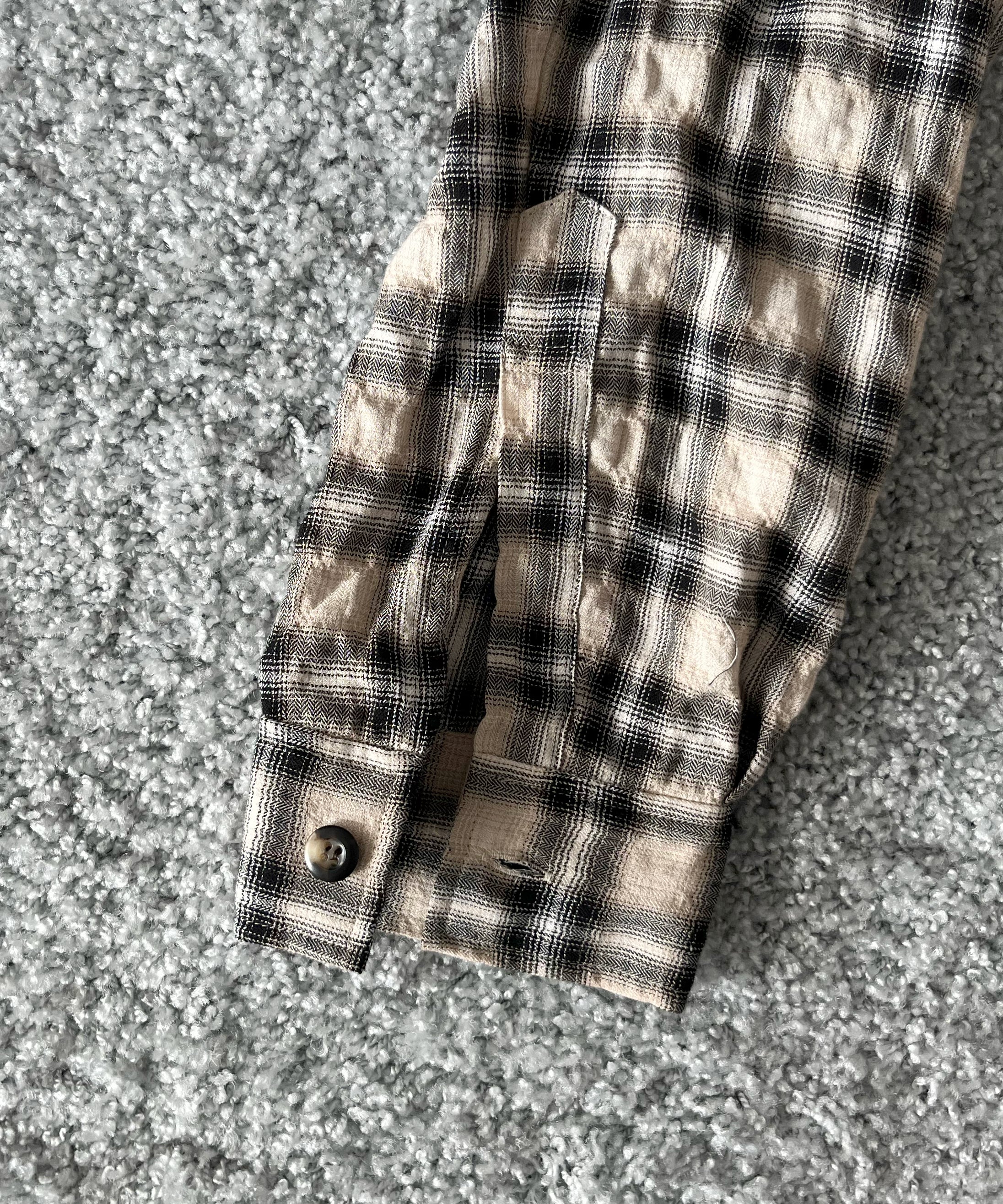 Laid.B Wet rag check shirts "BEIGE"