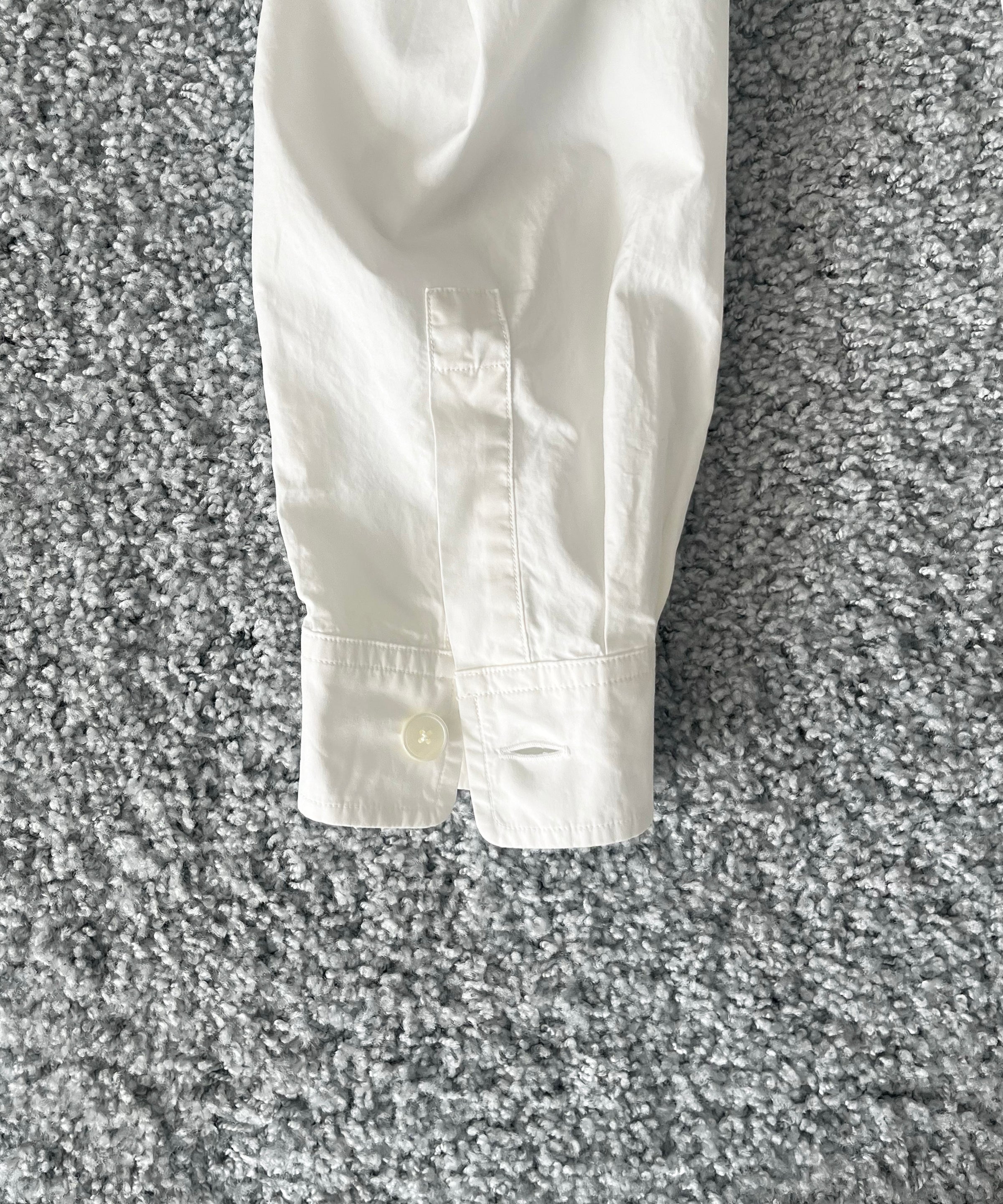 AURALEE Garment-dyed finx shuttle weather shirt "WHITE"
