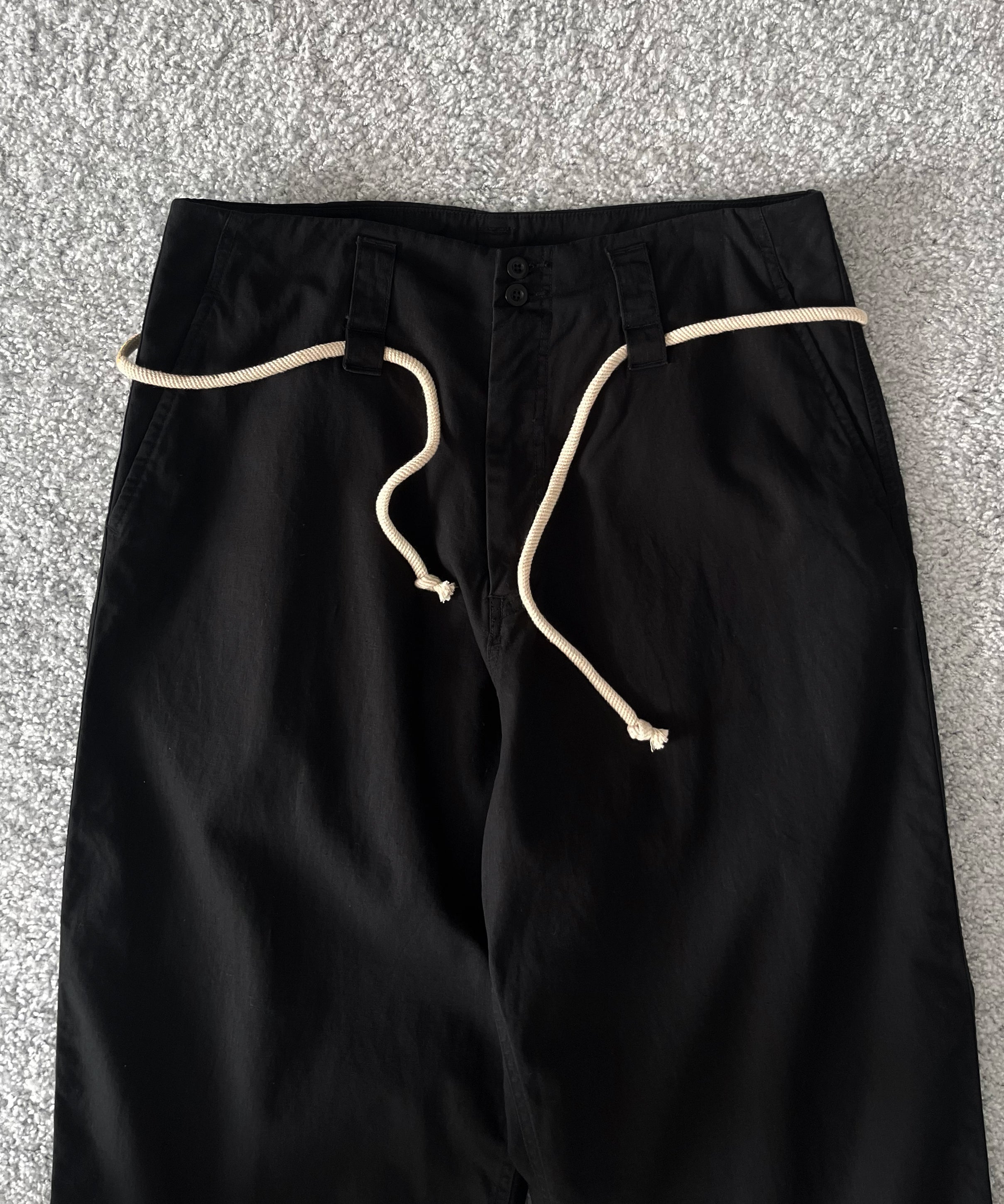 WHOWHAT Drawcord pants "BLACK"