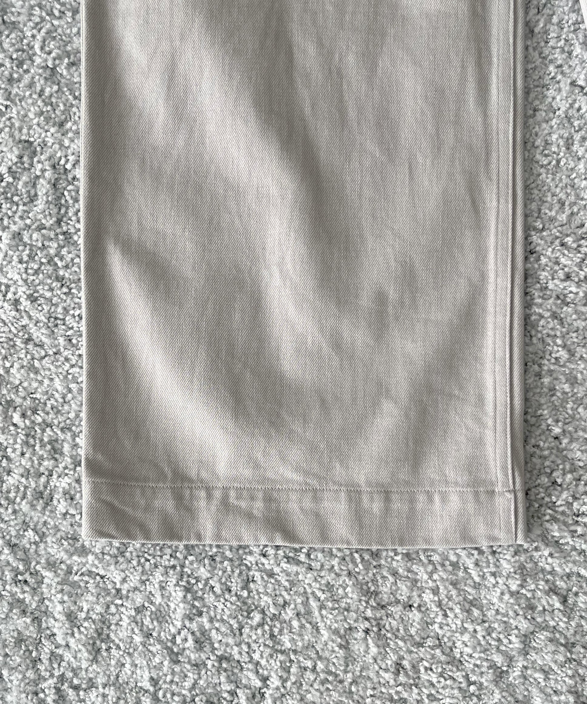 WHOWHAT 12oz denim origami pocket pants "LIGHT GRAY"