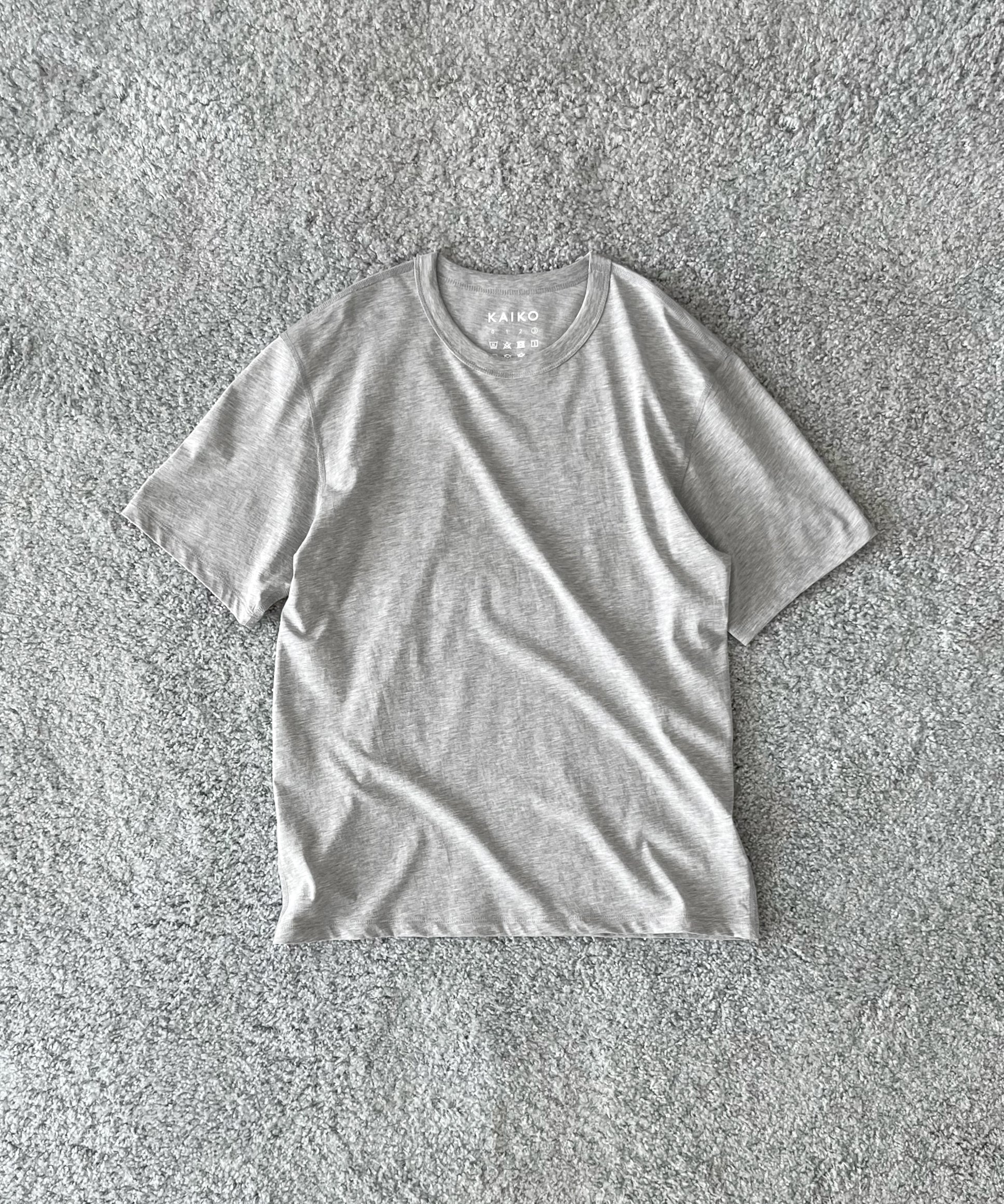 KAIKO C neck t-shirt “TOP GRAY”