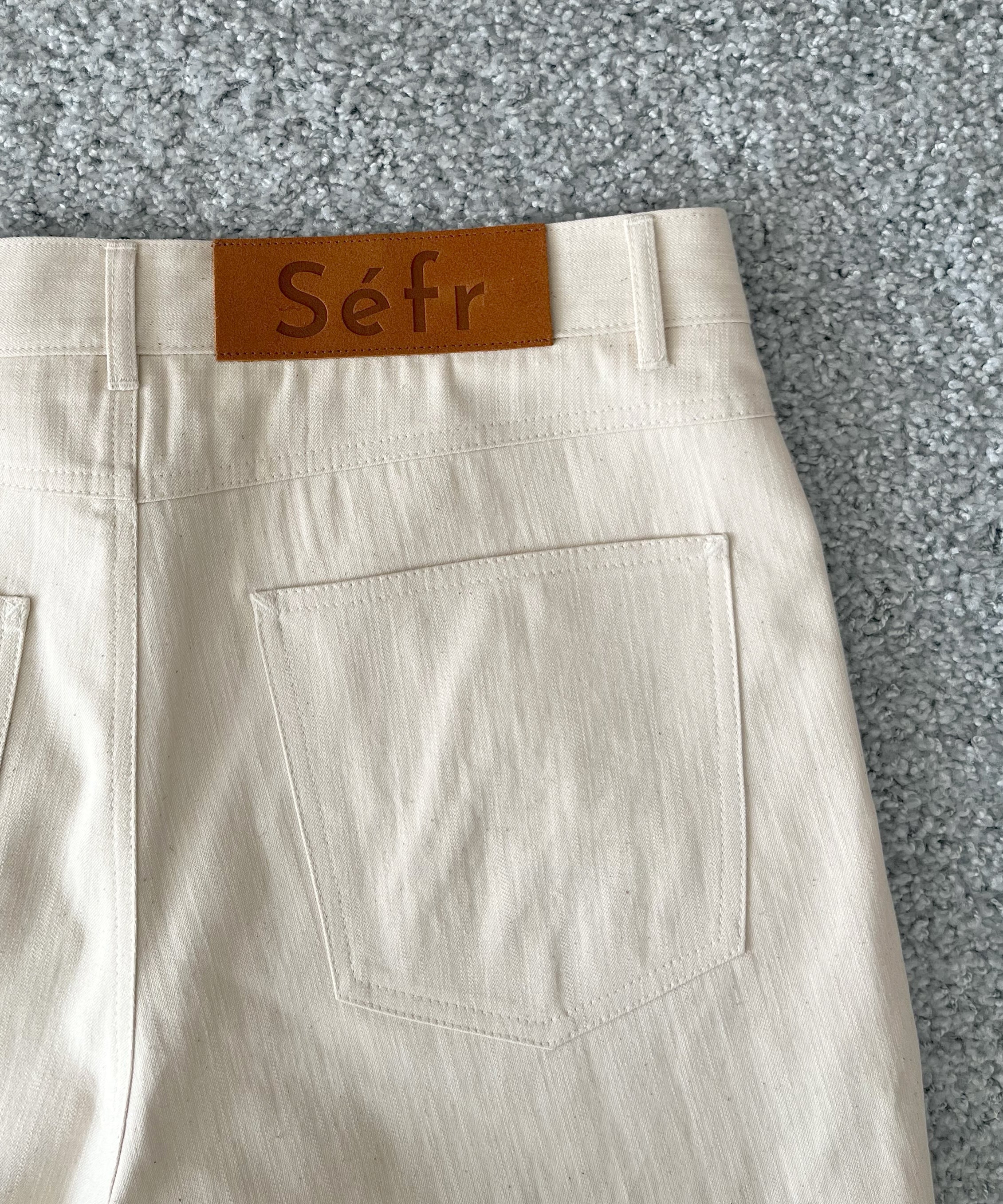 sefr Davis denim shorts "LIGHT ECRU TWILL"