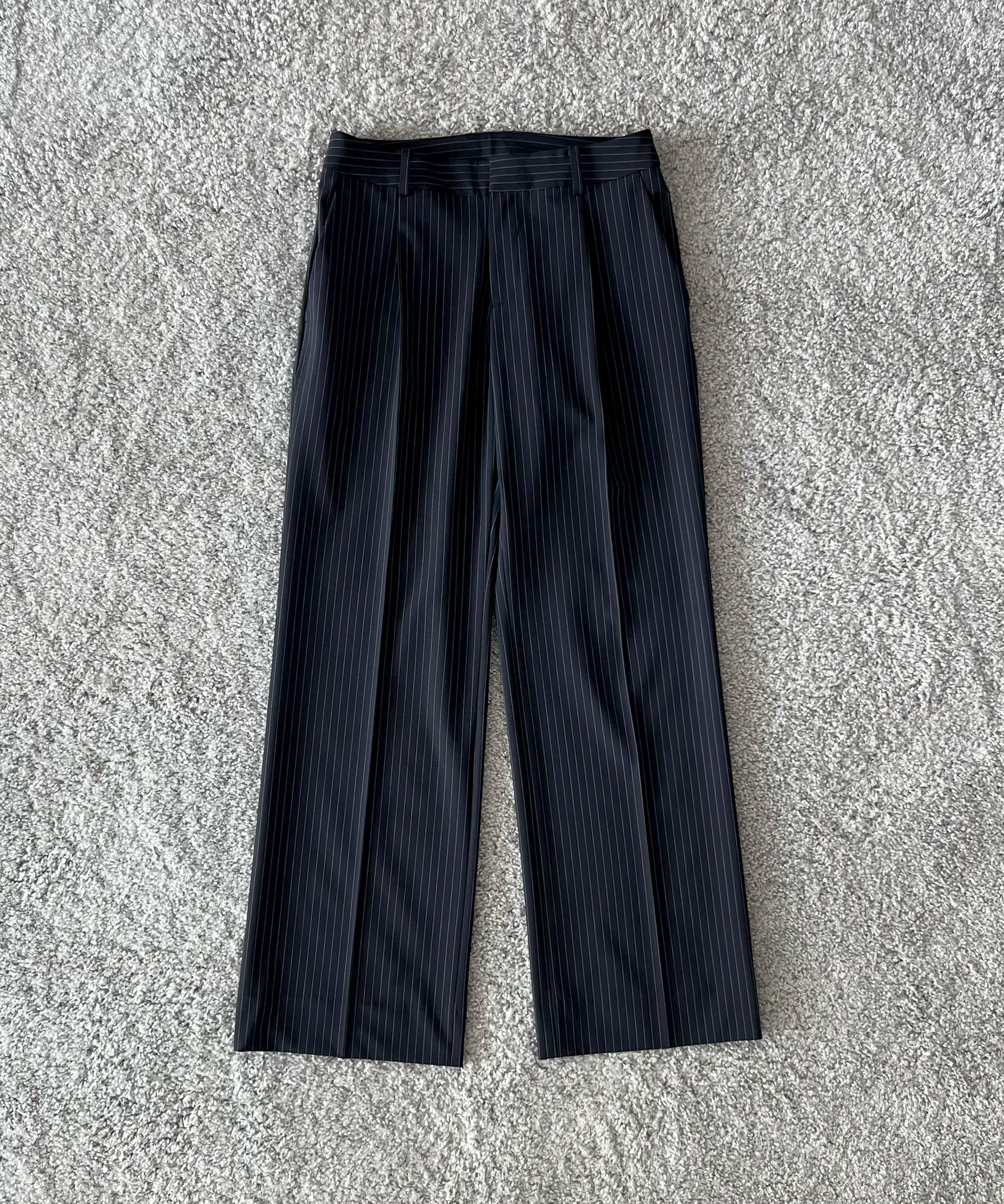 KAIKO Low rise slacks "NAVY STRIPE"