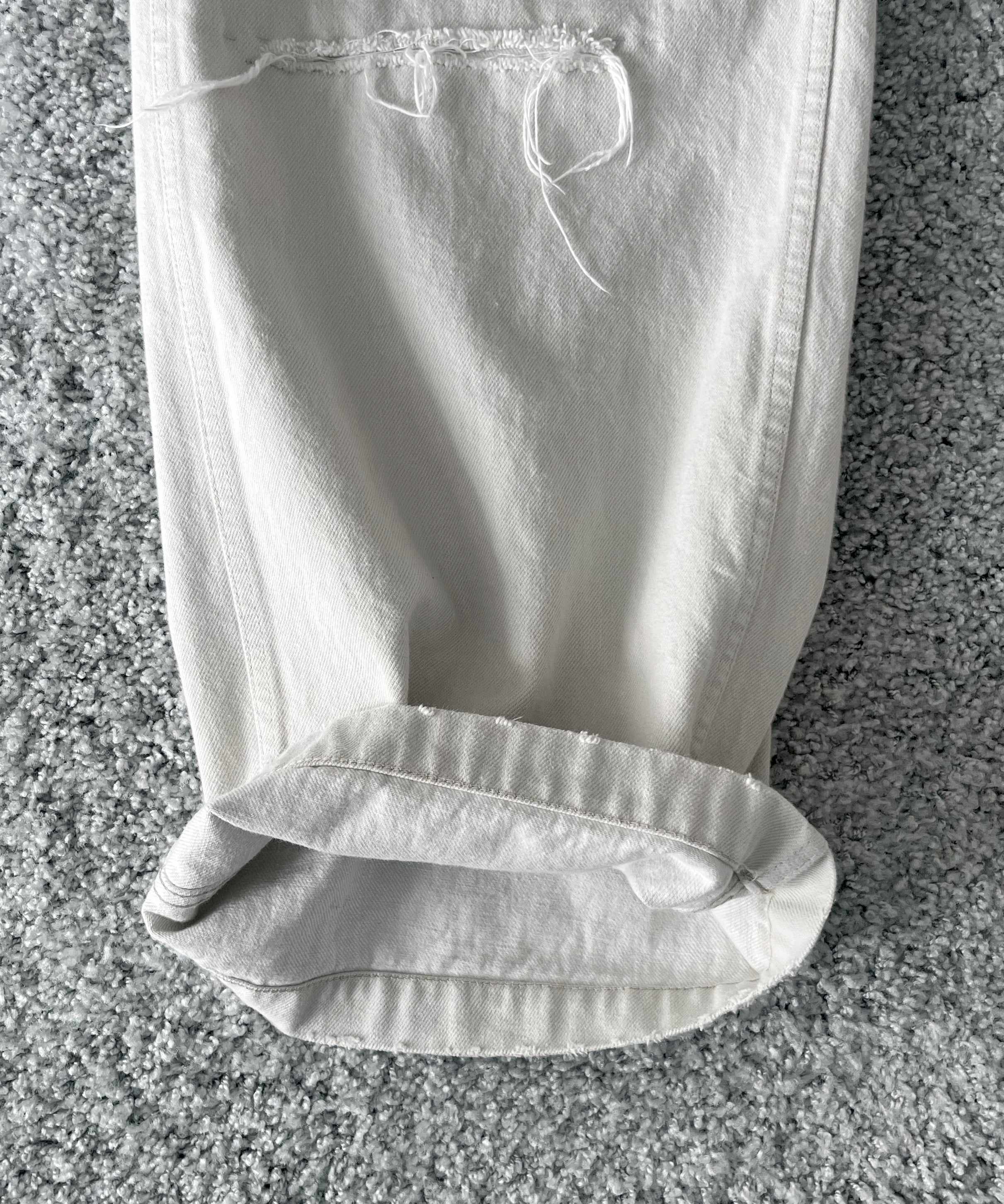 ensou. Scar tissue painter jeans "IVORY"