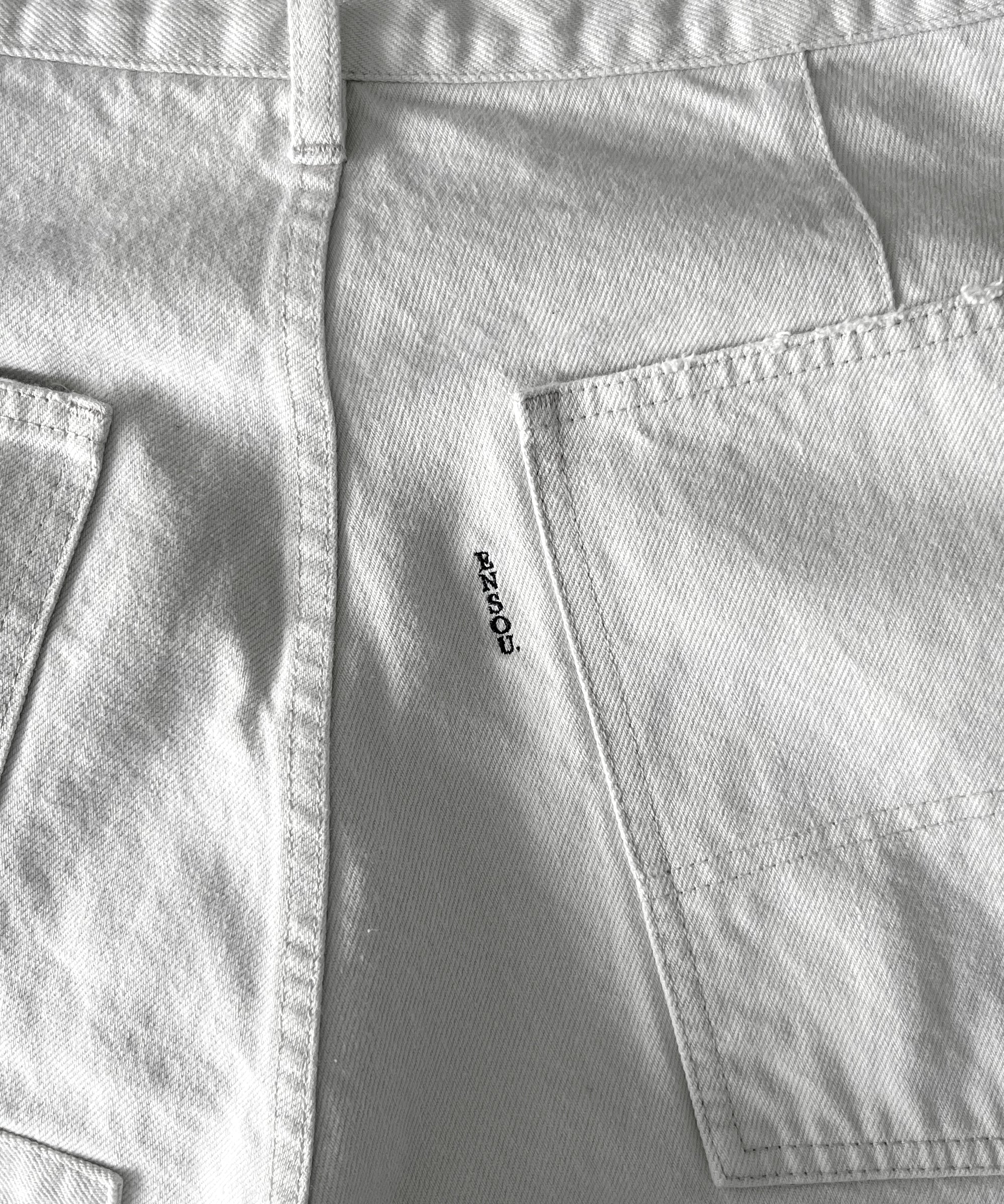 ensou. Scar tissue painter jeans "IVORY"