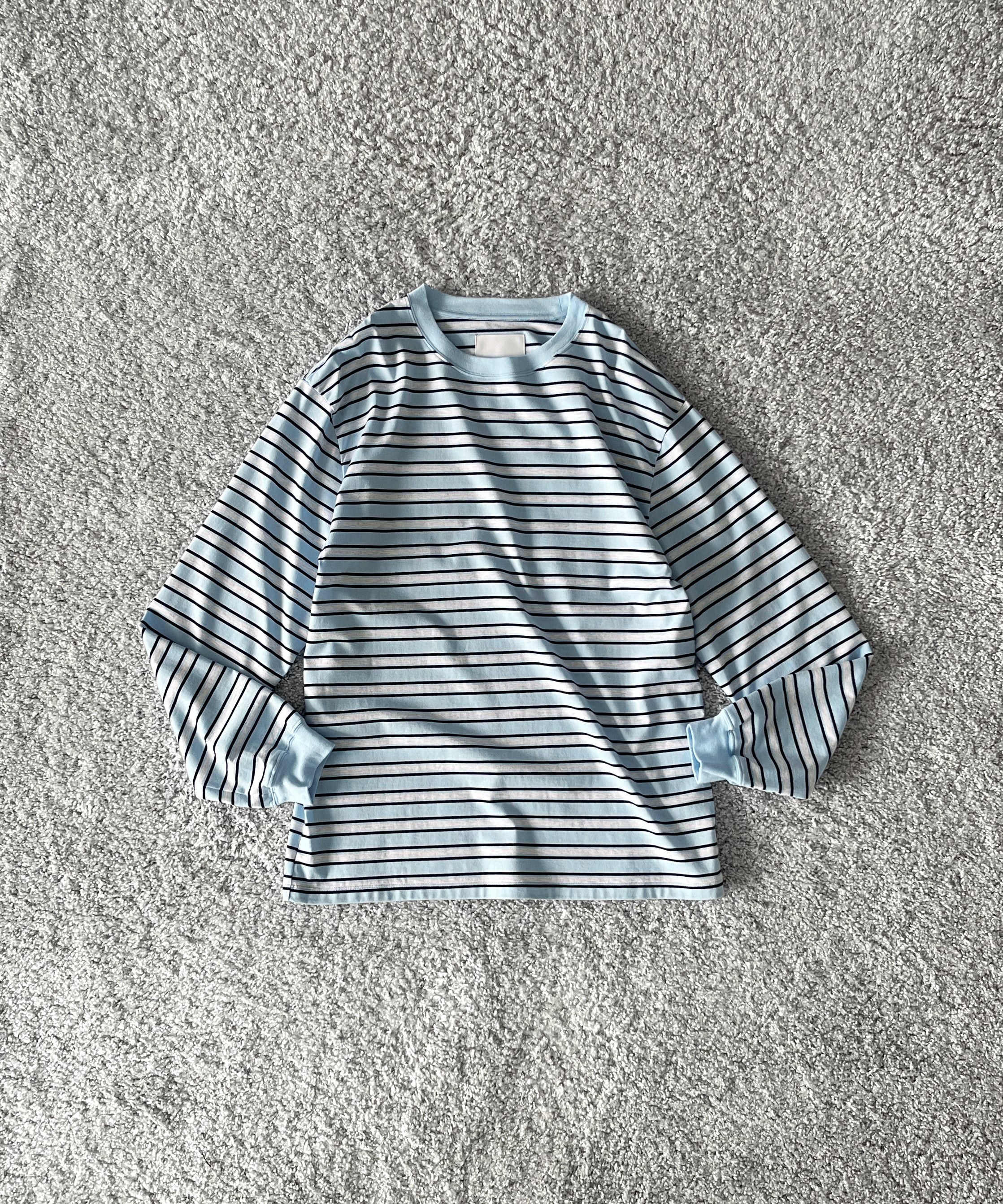 KAIKO C neck border l/s t-shirt “RED”