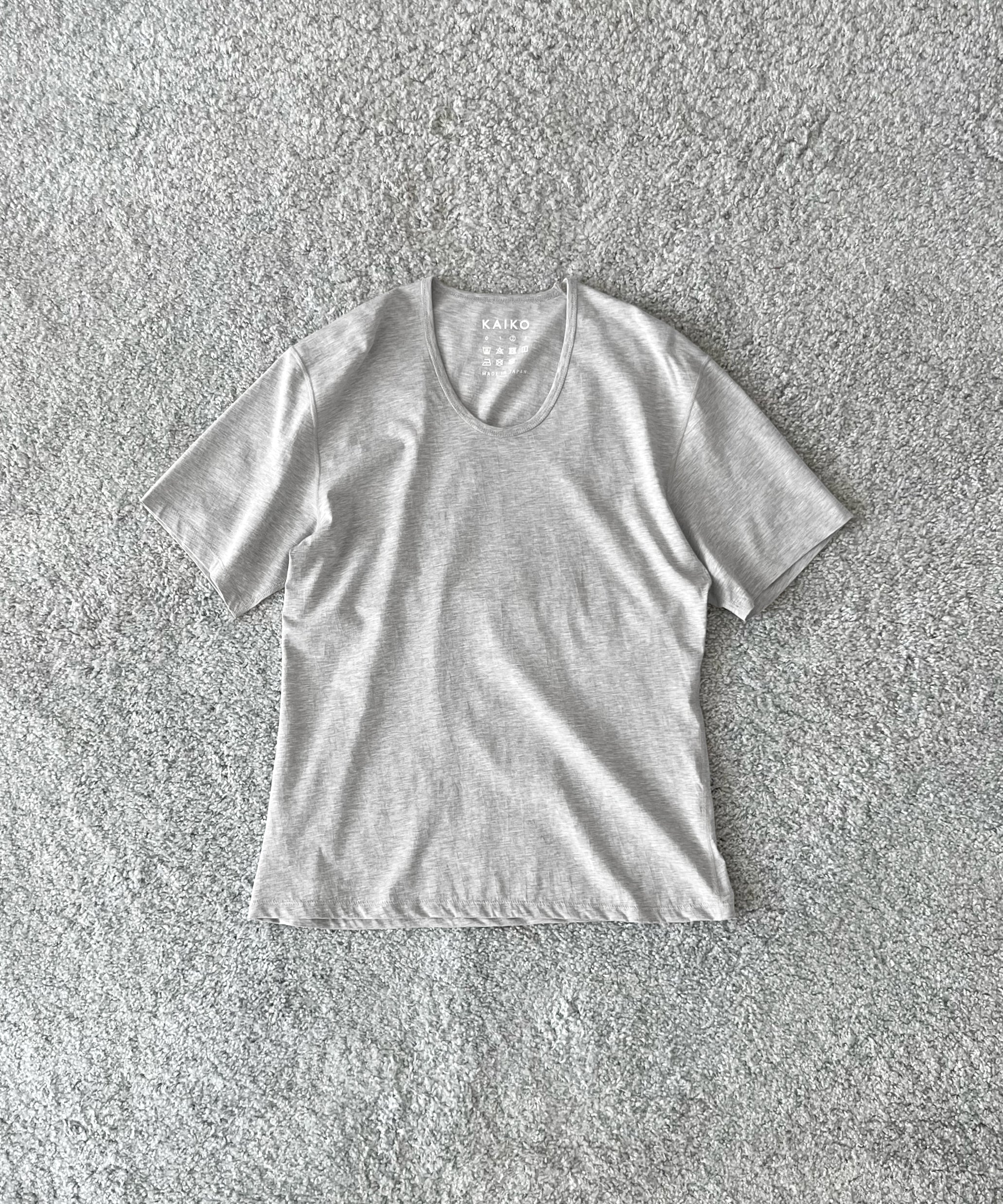 KAIKO U neck t-shirts "TOP GRAY"