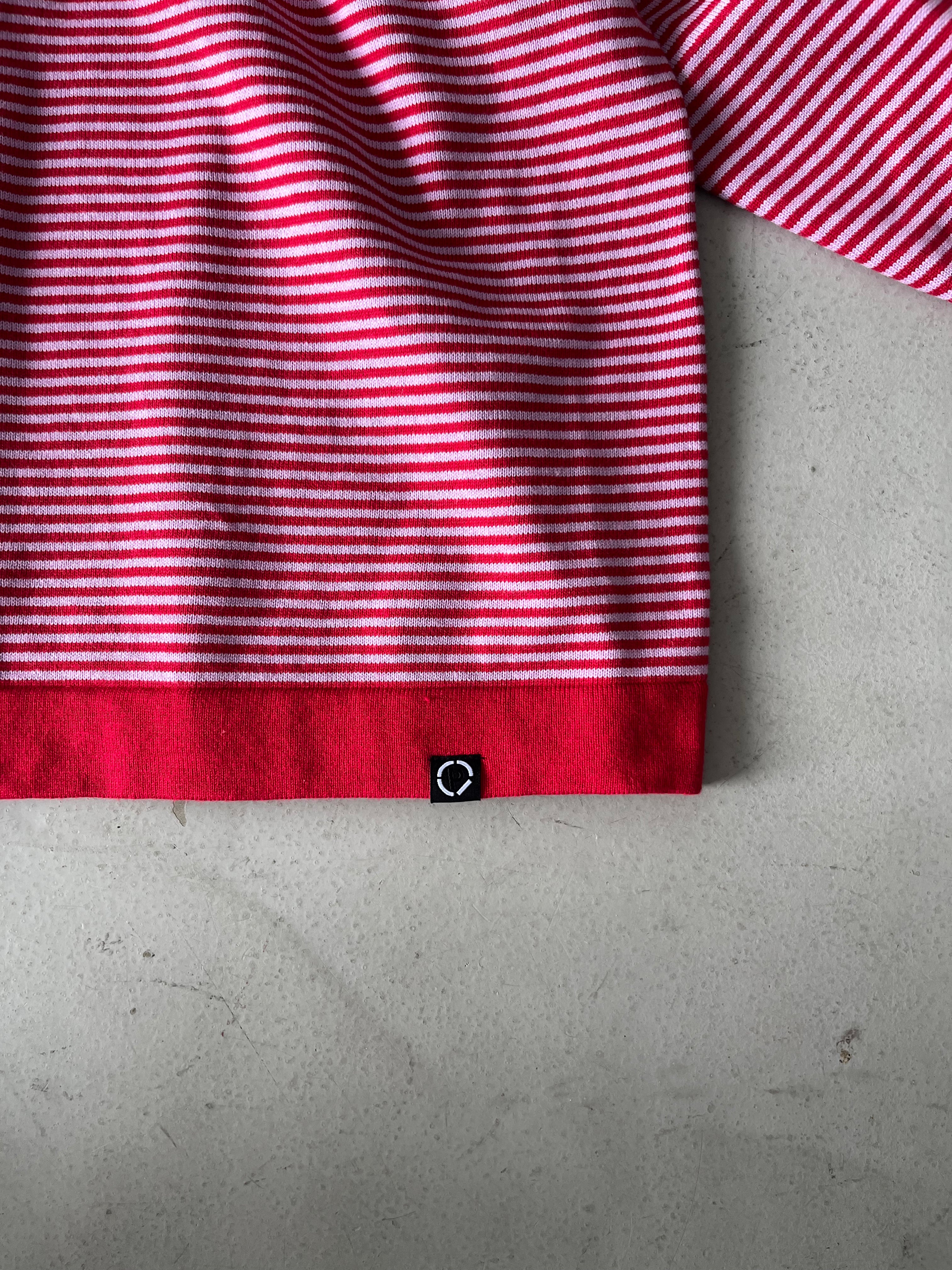 PHINGERIN Stripe knit shirt "A:RED"