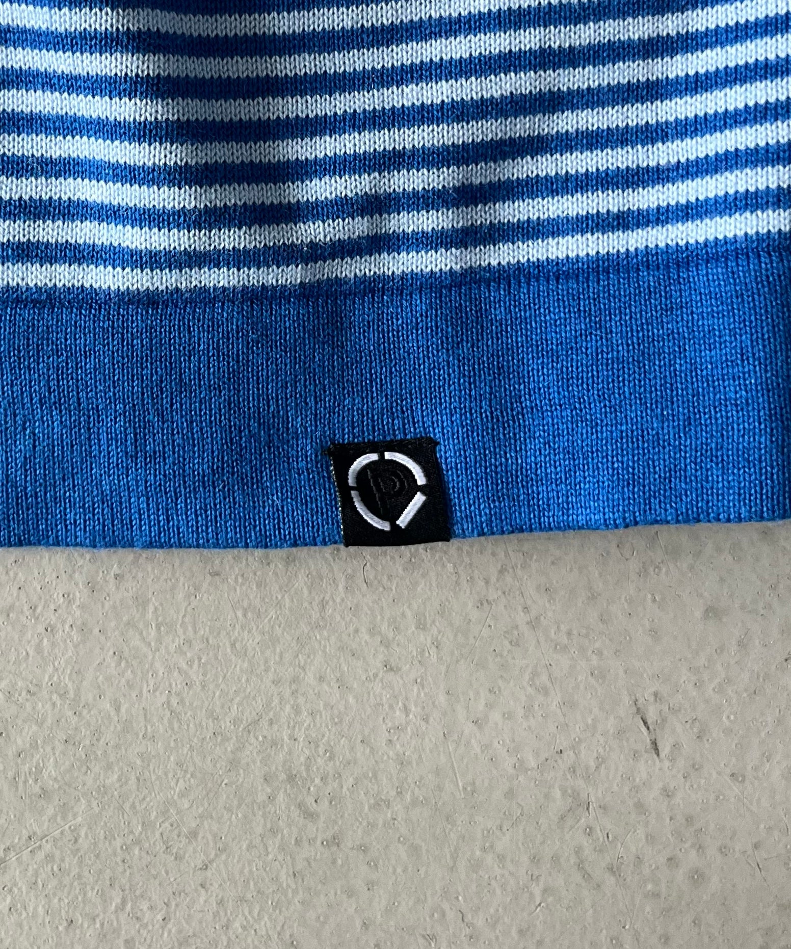PHINGERIN Stripe knit shirt "B:BLUE"