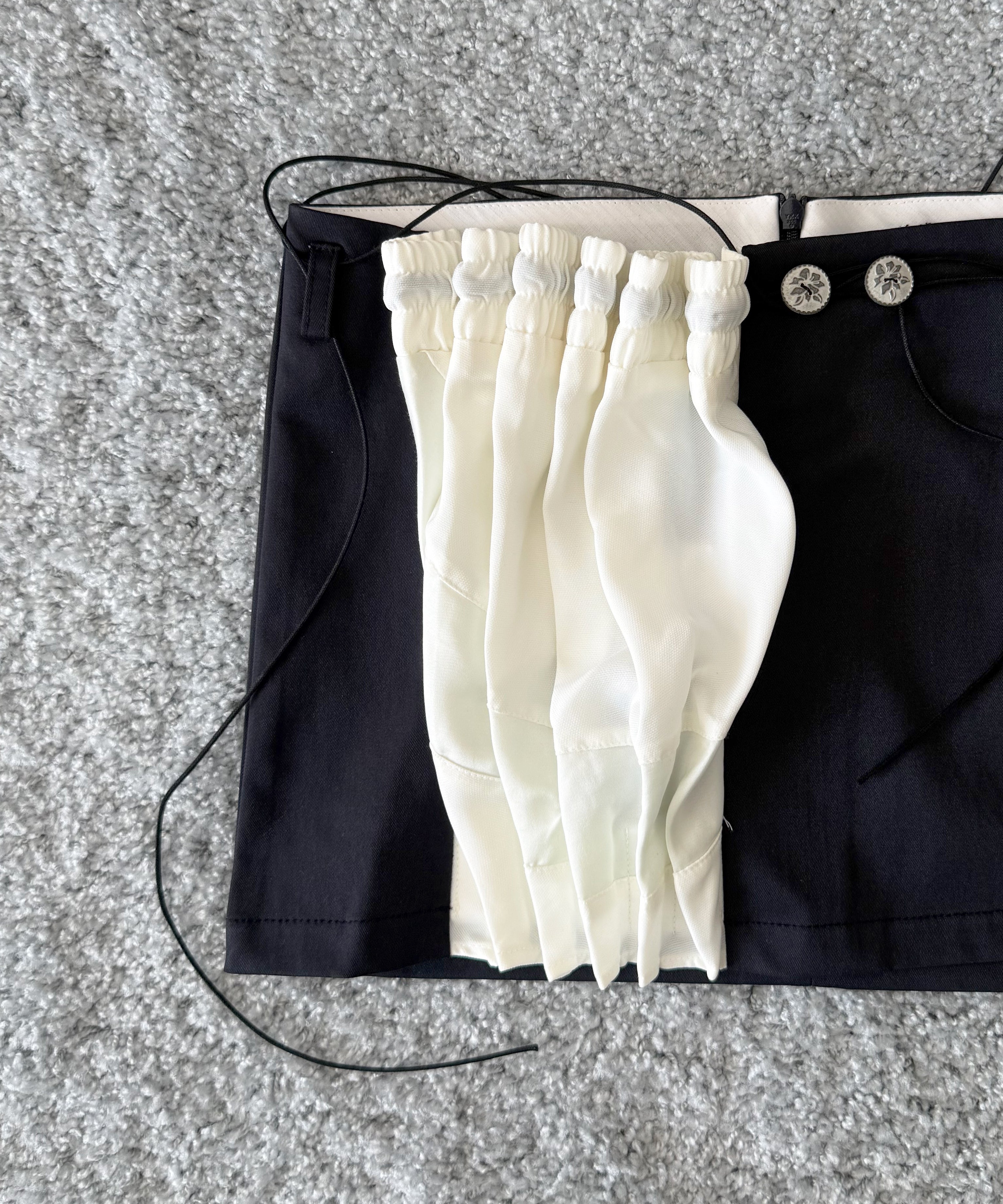 ULIKASANCTUS Curtain mini skirt "NAVY"