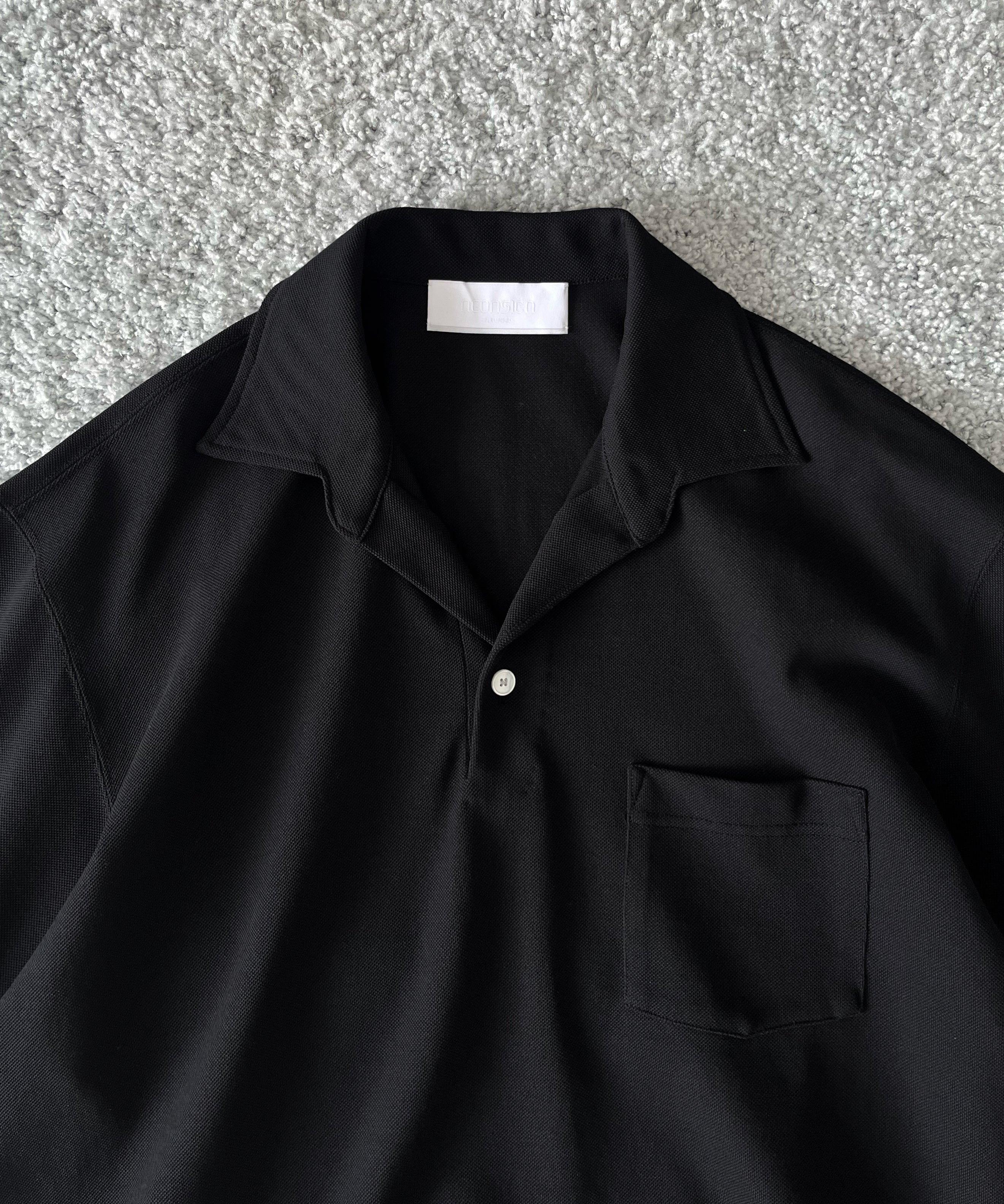 NEONSIGN Unfinished polo "hcs" "BLACK"