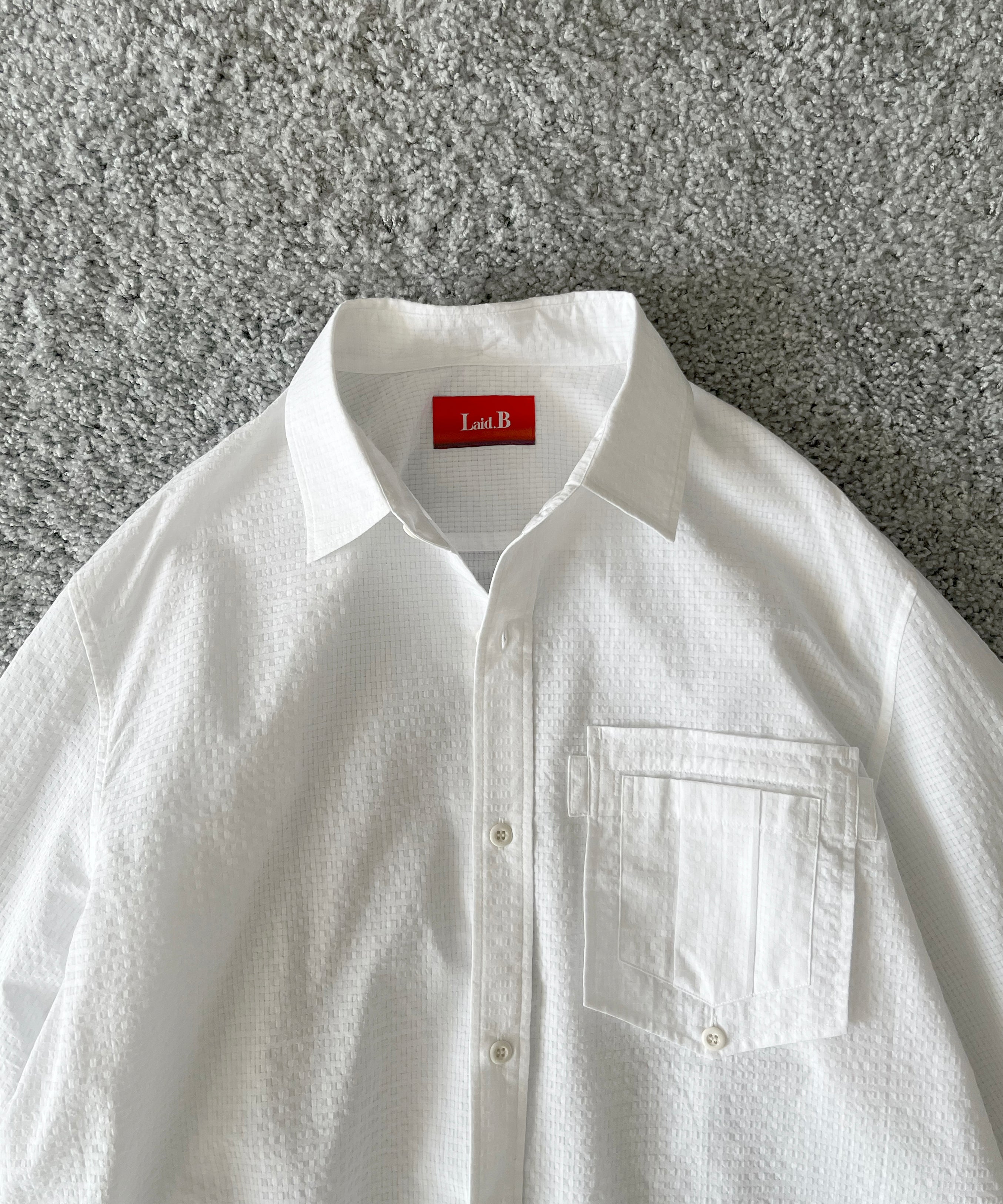 Laid.B Inside out pocket shirts "WHITE"