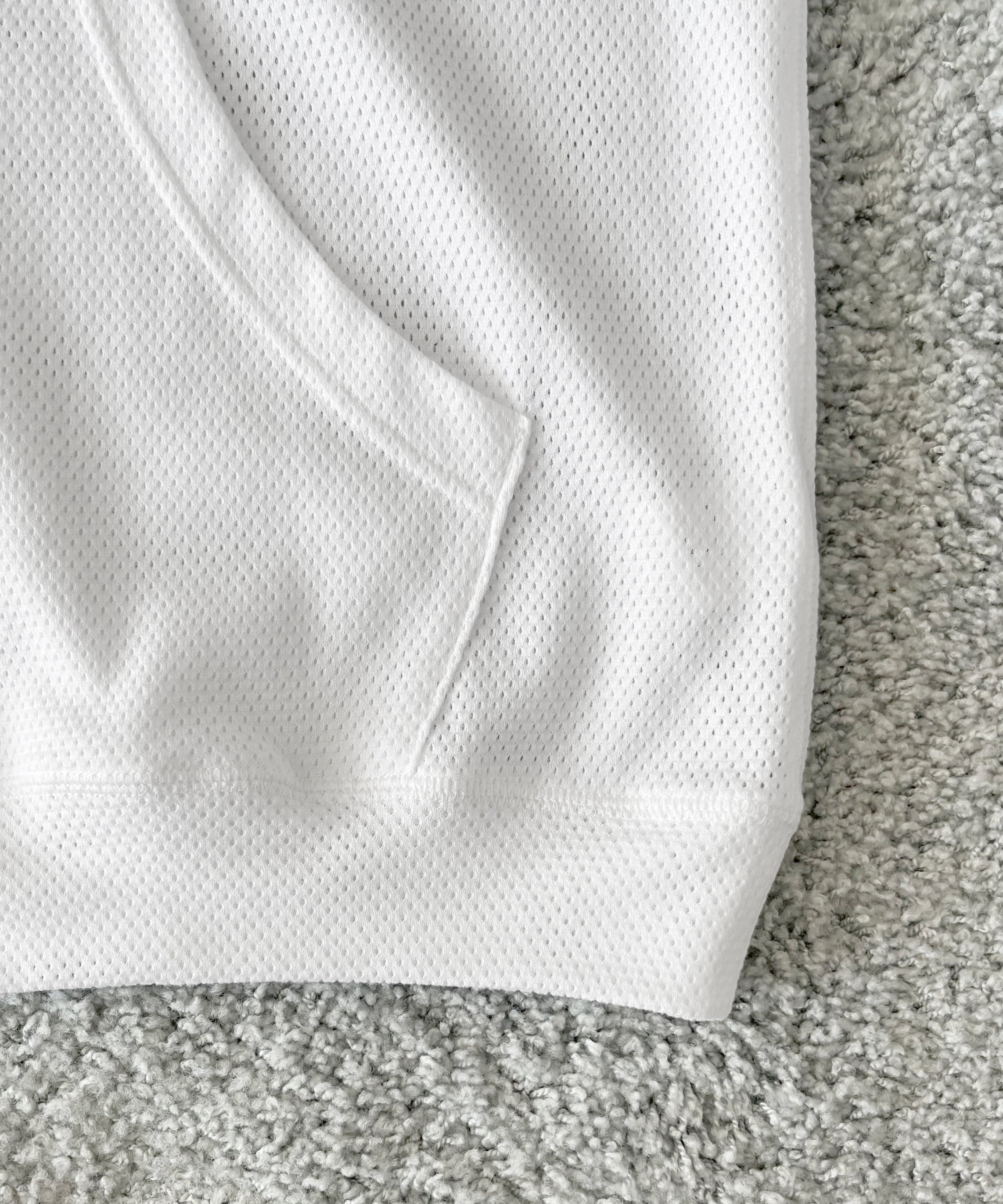 WHOWHAT Cotton mesh hoodie "WHITE"