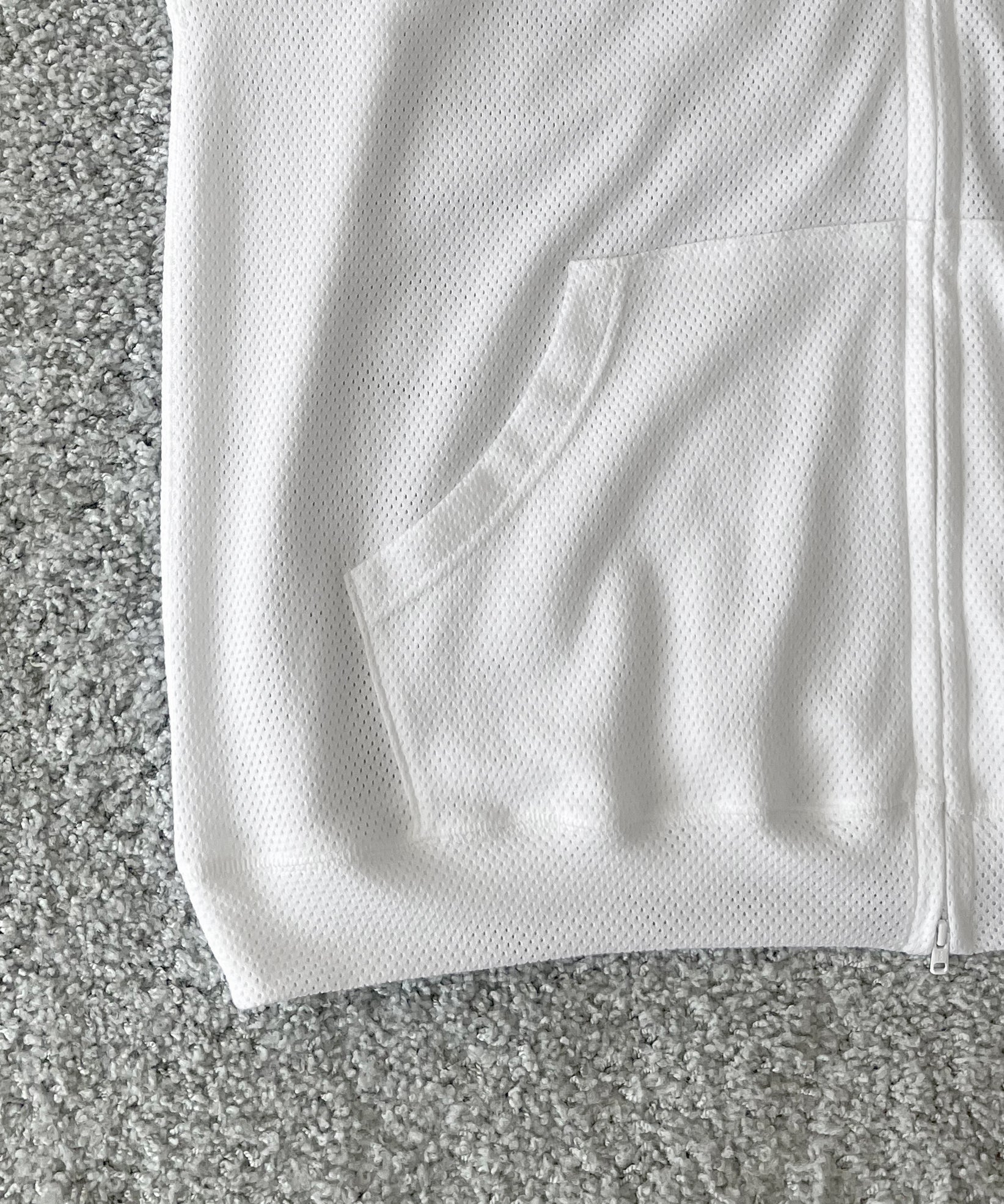 WHOWHAT Cotton mesh hoodie "WHITE"