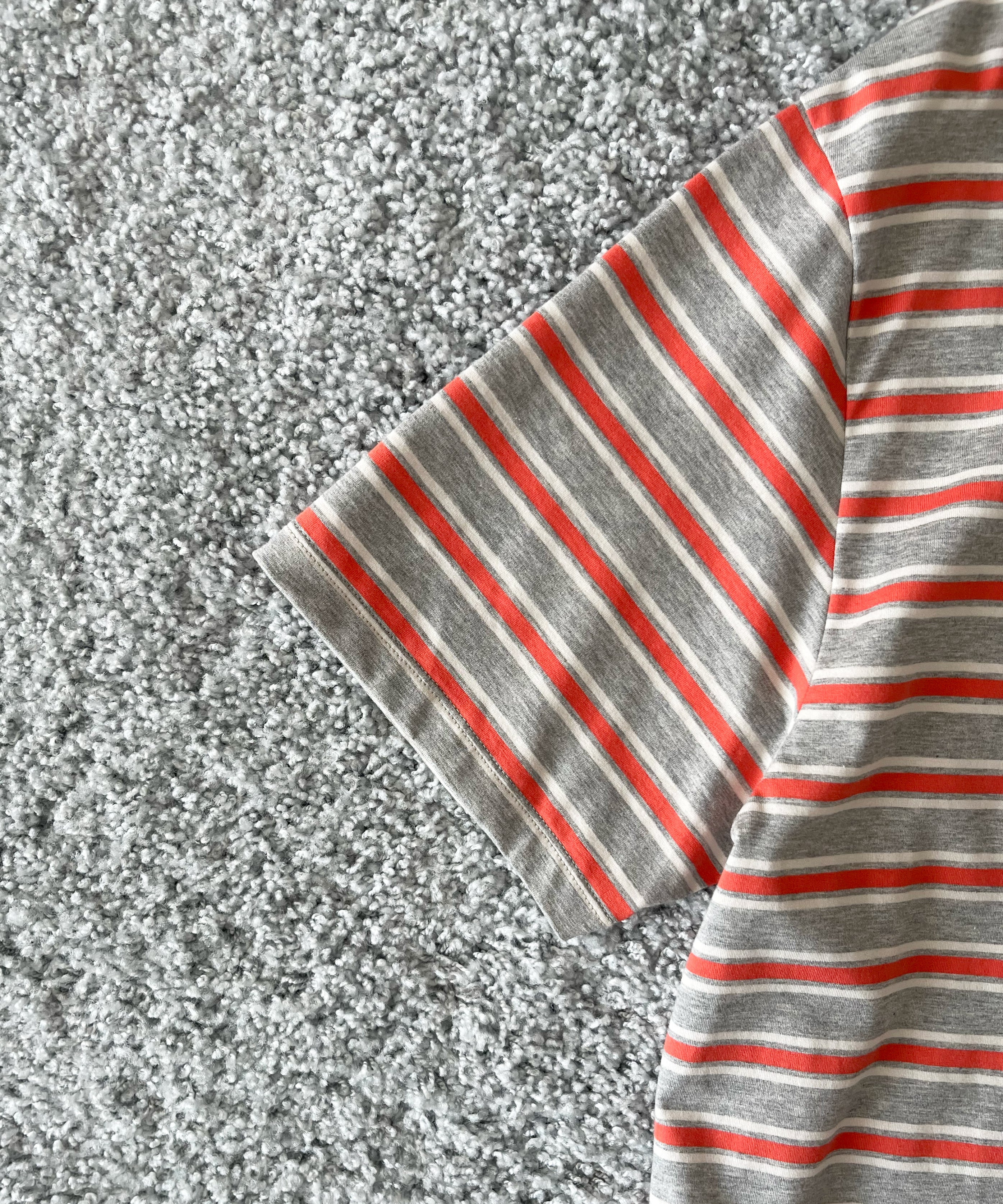 KAIKO C neck border t-shirts "RED"