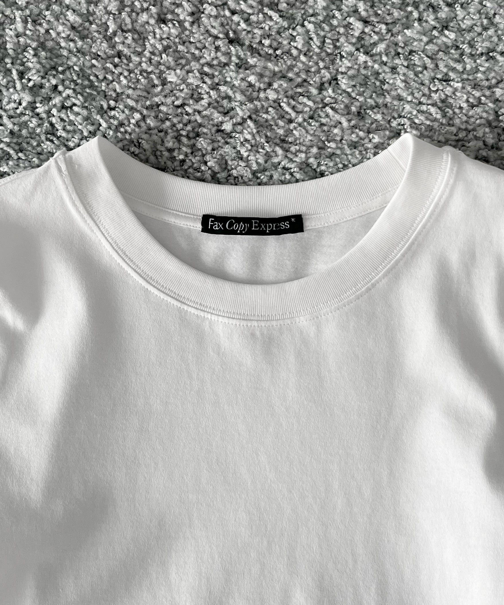 FAX COPY EXPRESS Vintage label fitted tee "WHITE"