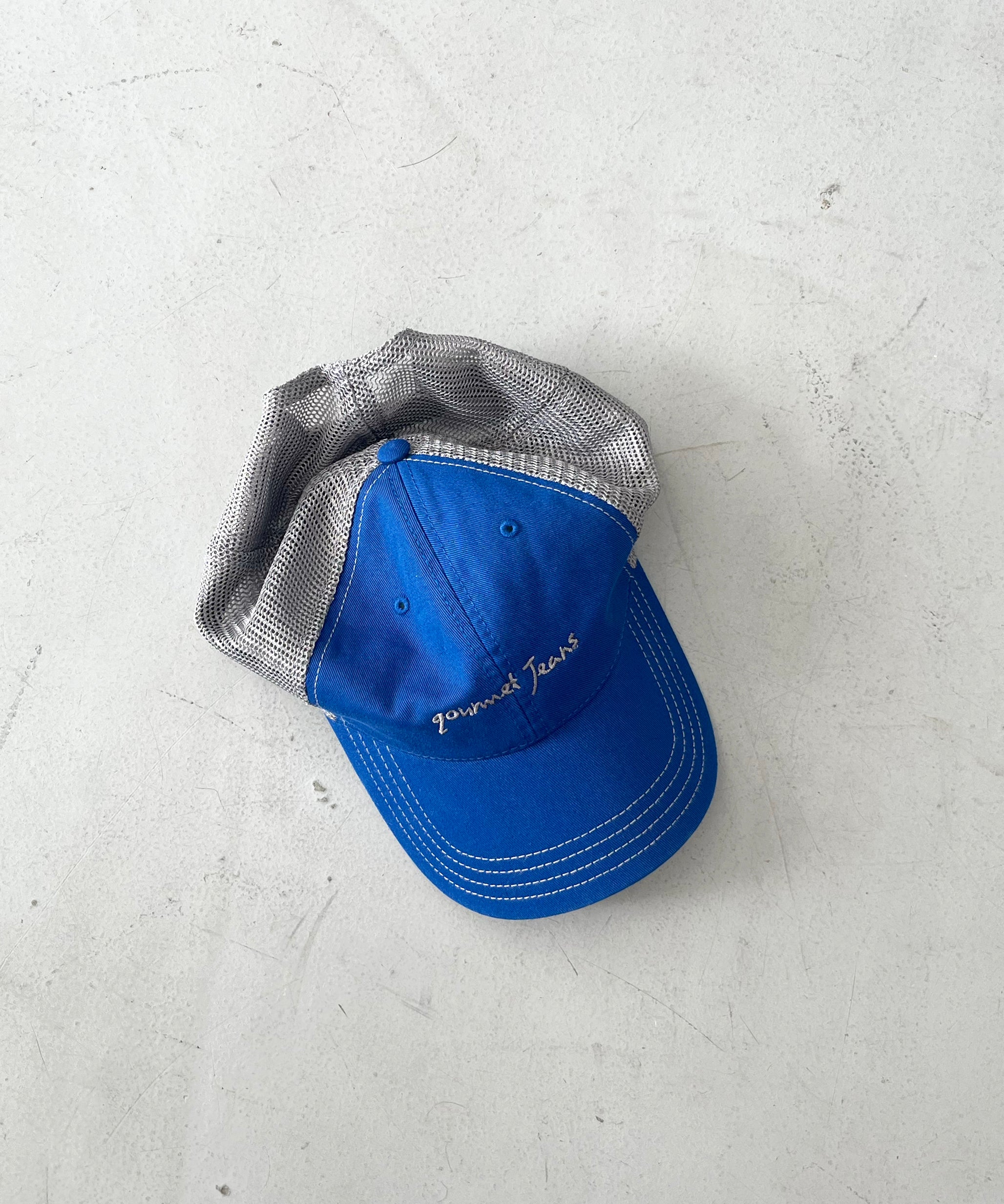 【EXCLUSIVE】gourmet jeans Mesh cap gourmet jeans "SAX×KHAKI"