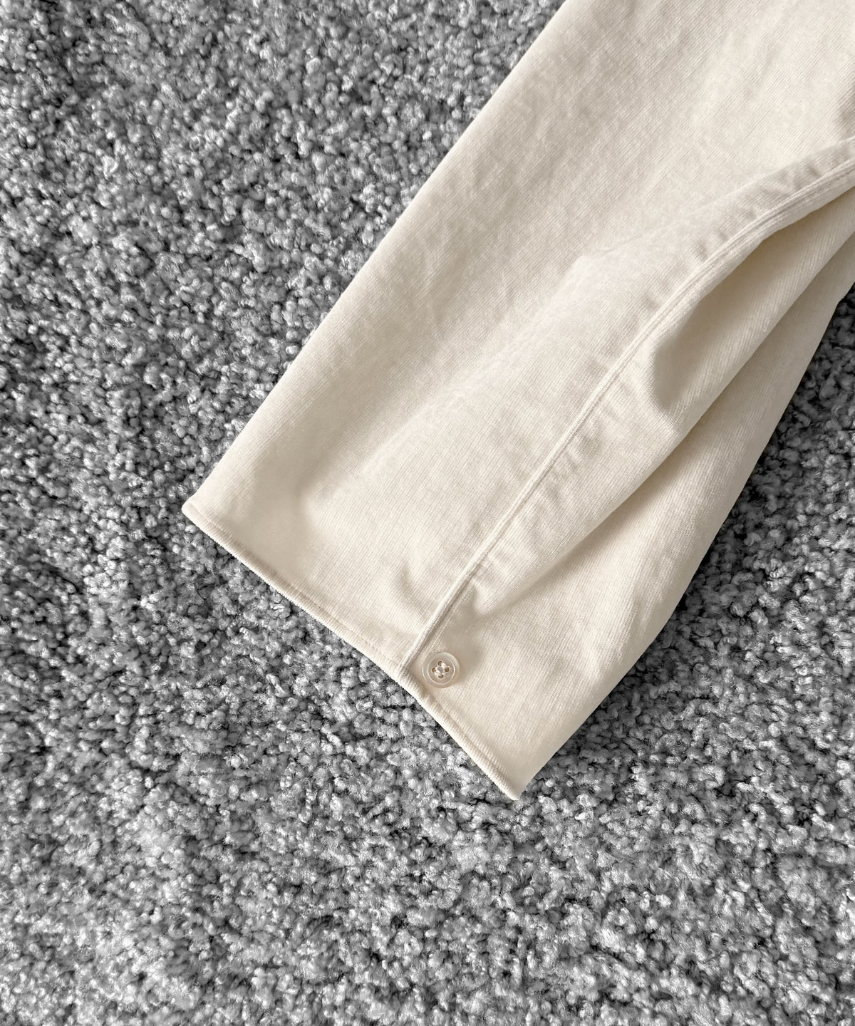 saby Lapel shirts- 21w corduroy sun fade processing - "OFF WHITE”