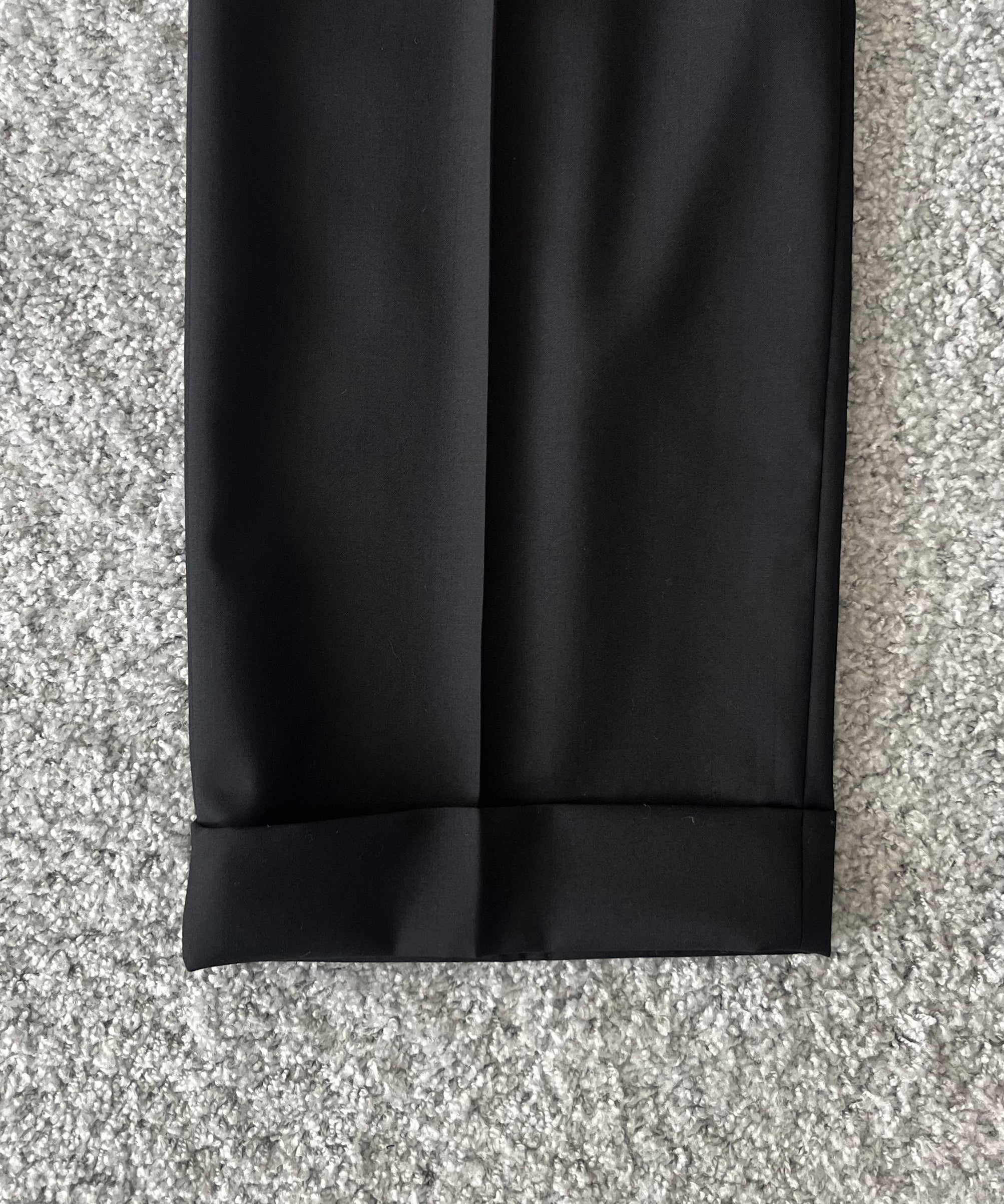 KAIKO Wool wide slacks "BLACK"