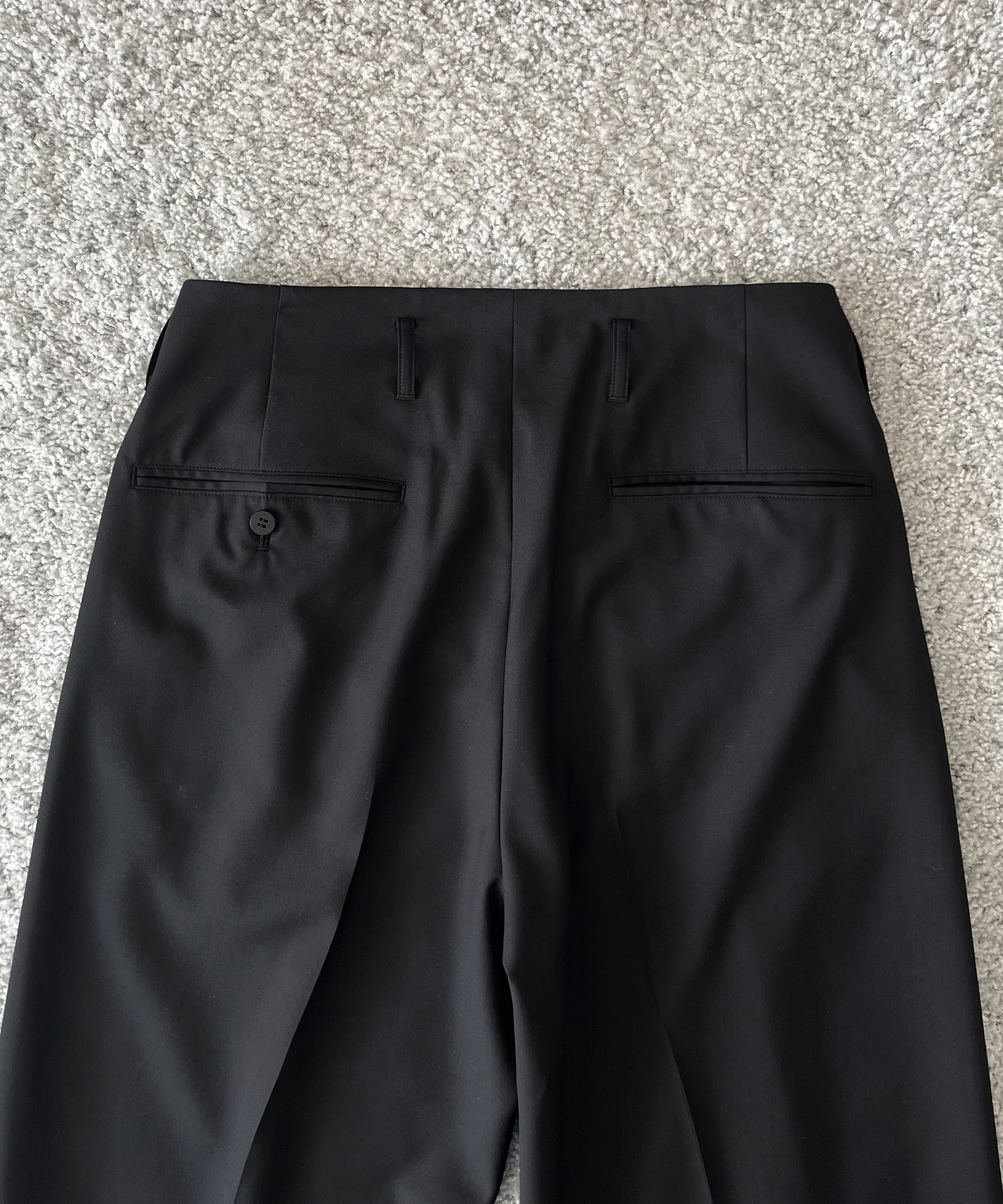 KAIKO Wool wide slacks "BLACK"