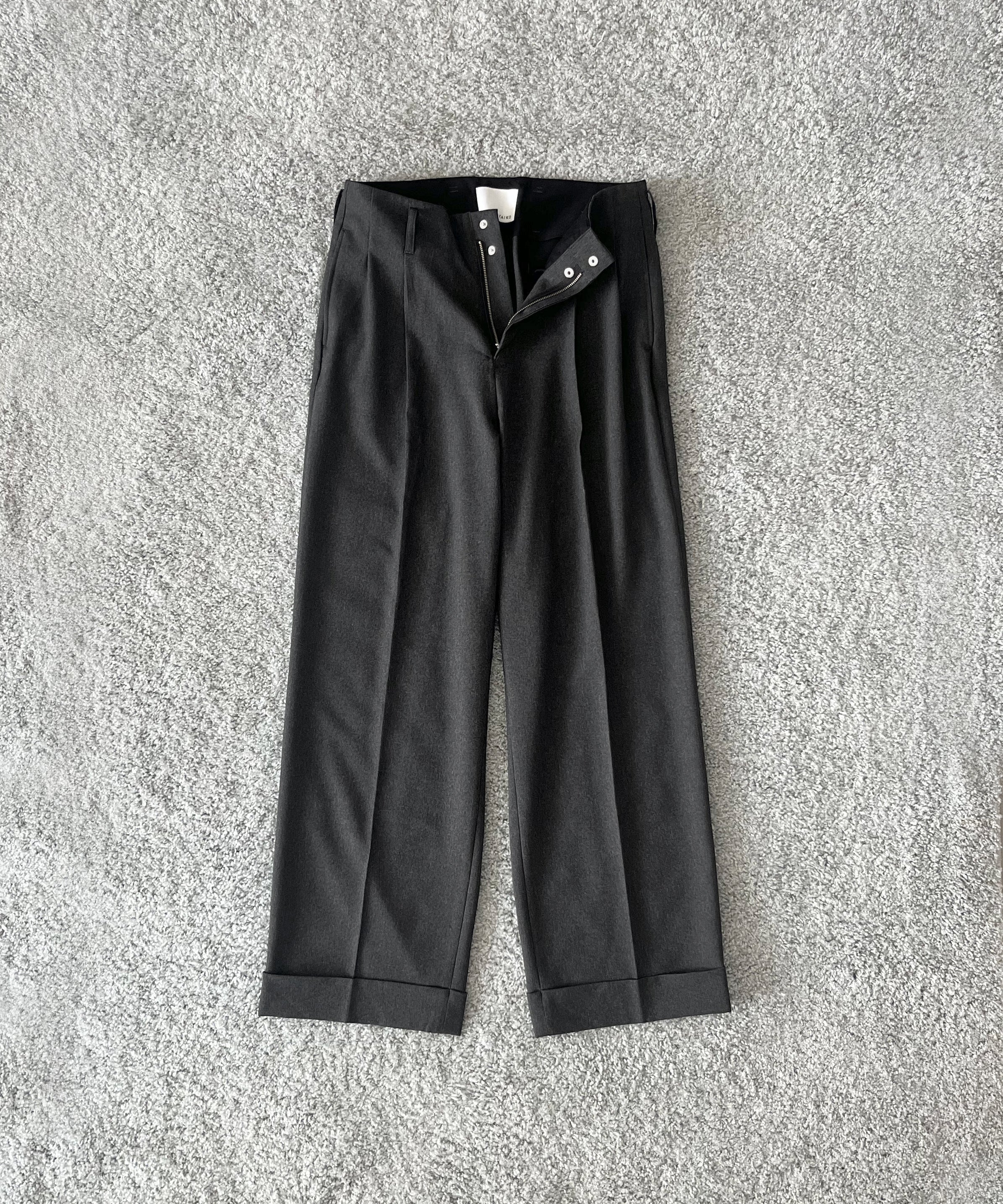 KAIKO Wide slacks "GRAY"