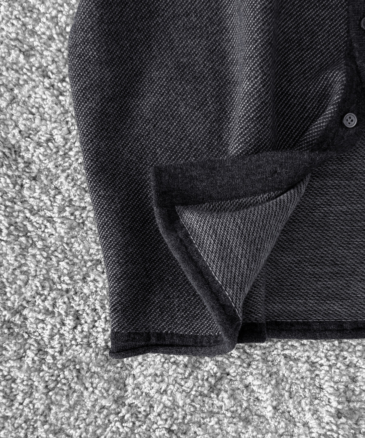 crepuscule Jq knit shirt "BLACK"