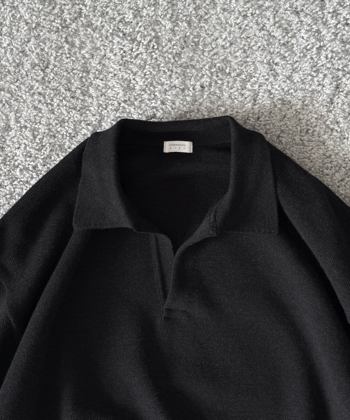 crepuscule Co/wo moss stitch skipper "BLACK"