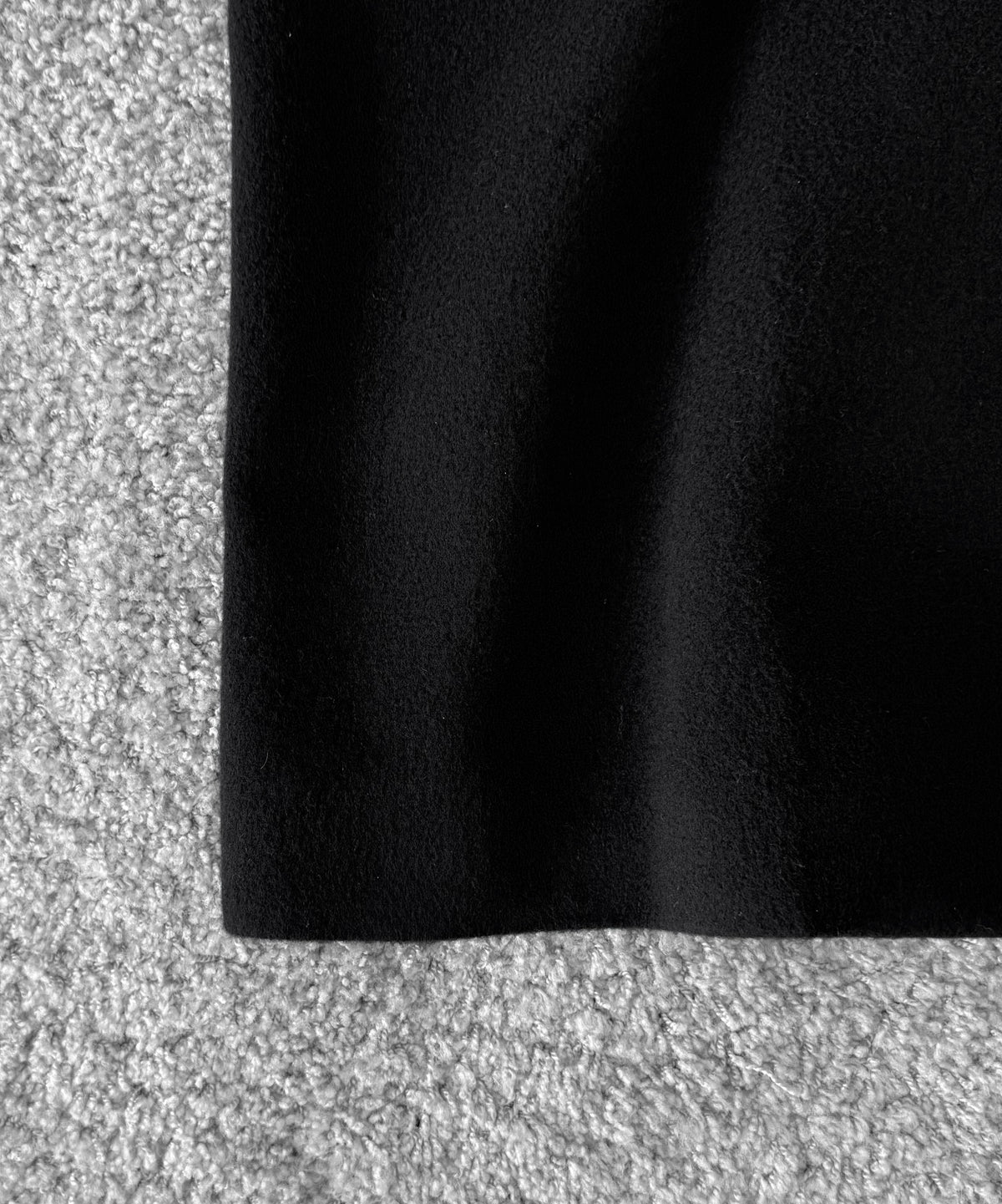 AURALEE Super fine wool mosser soutien collar coat “BLACK”
