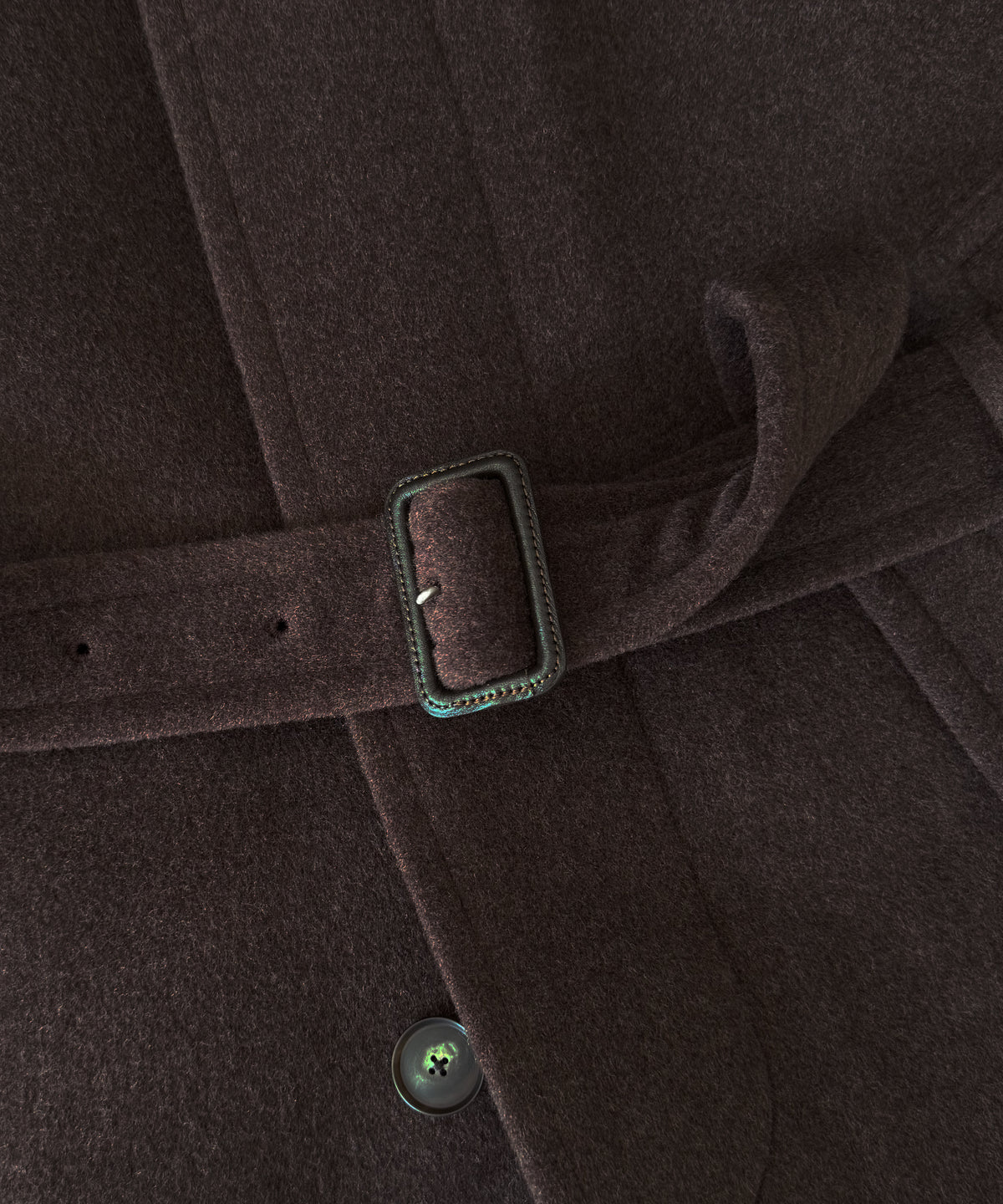 AURALEE Super fine wool mosser soutien collar coat “TOP BROWN”