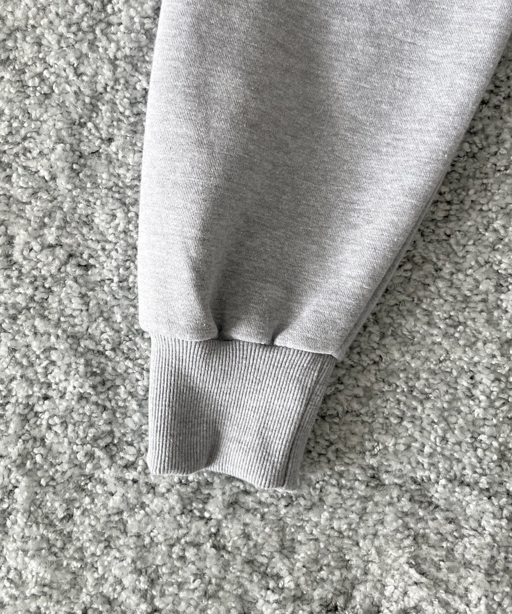 HANNAH CREAK Studded hoodie double zip "GRAY"