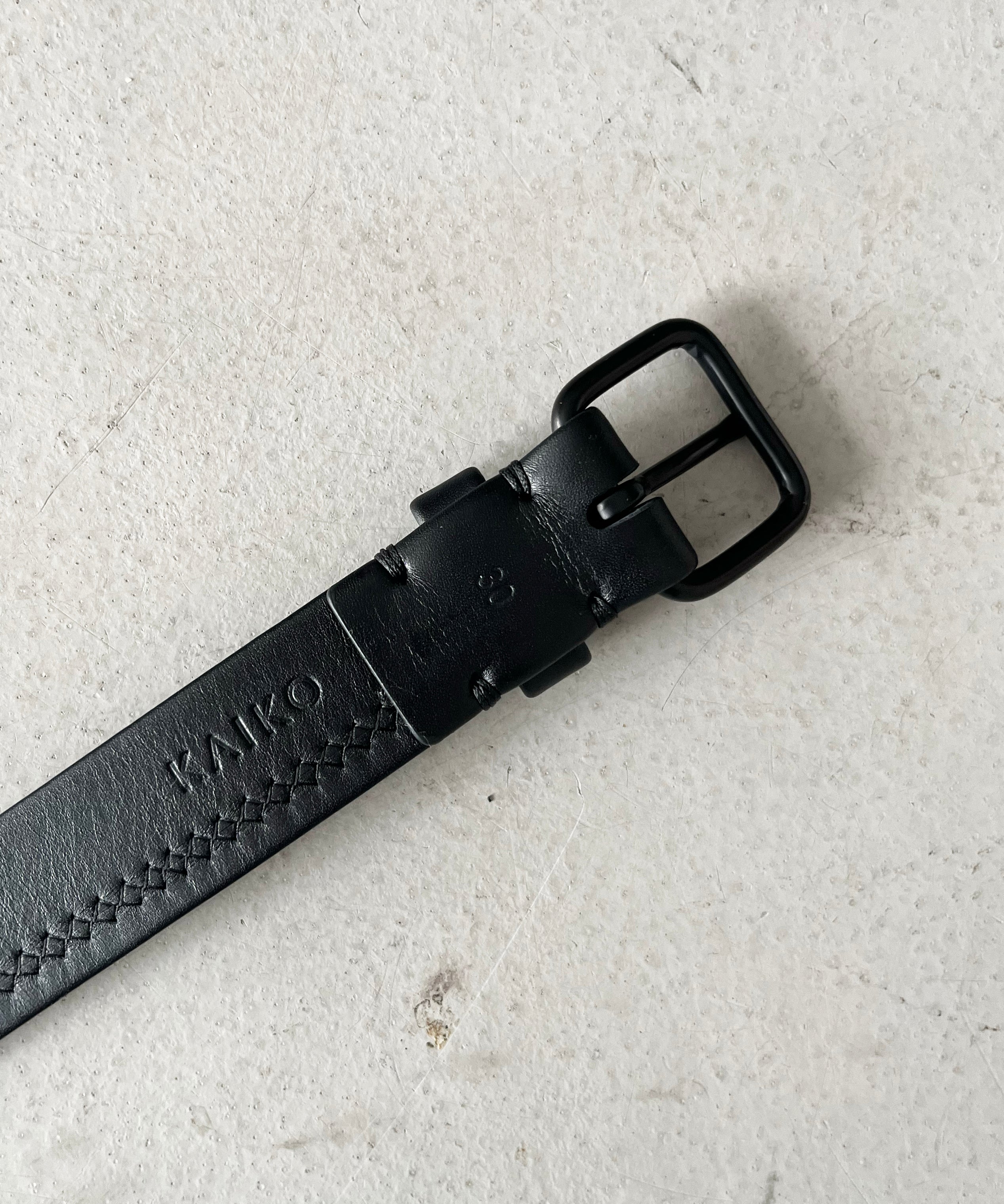 KAIKO Leather belt "BLACK"