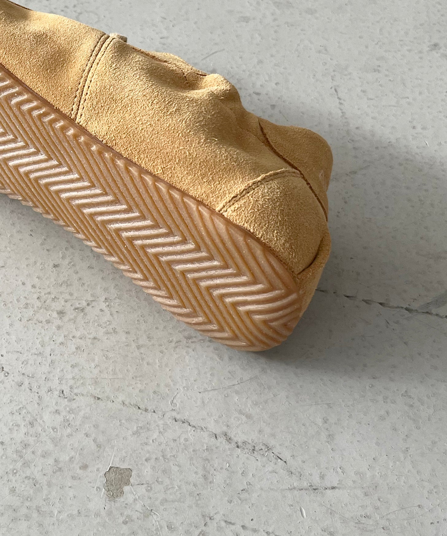 ABRA Sneaker ballerina shearling "BEIGE SUEDE"