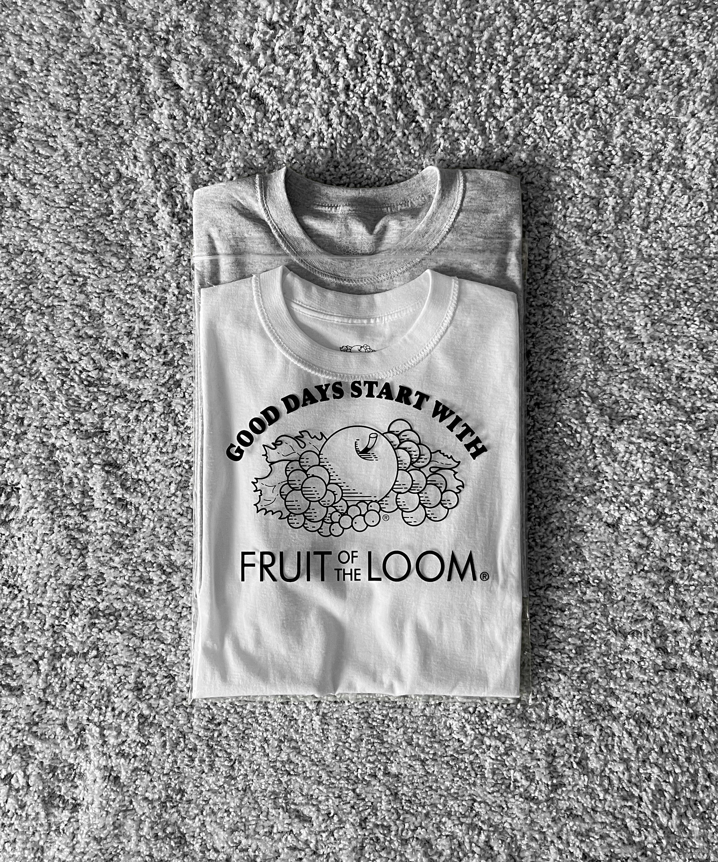 UNUSED Us2025 fruit of the loom×unused 2-pack t-shirt "WHITE×GRAY"