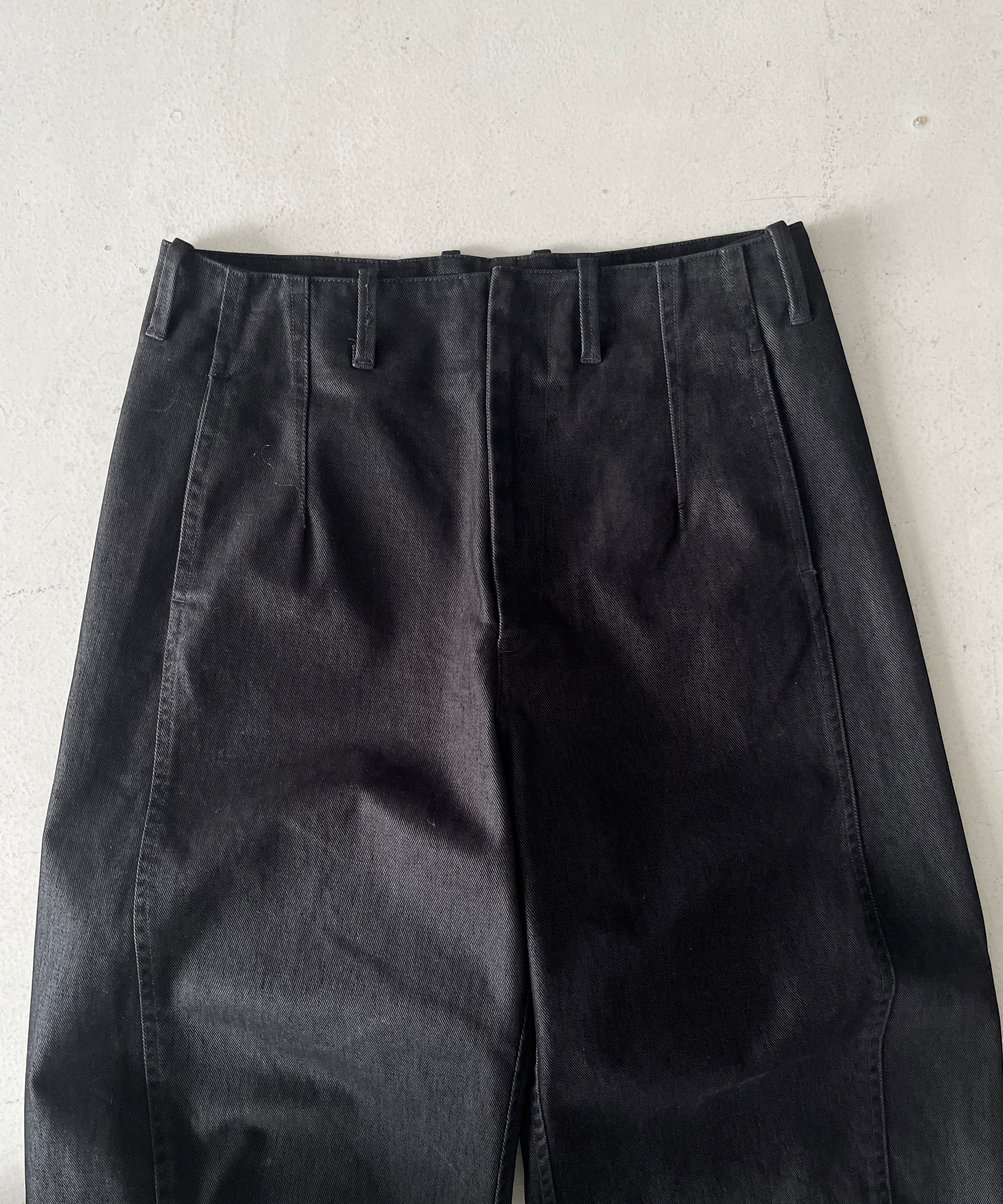 Omar Afridi Washed pina trousers "BLACK"