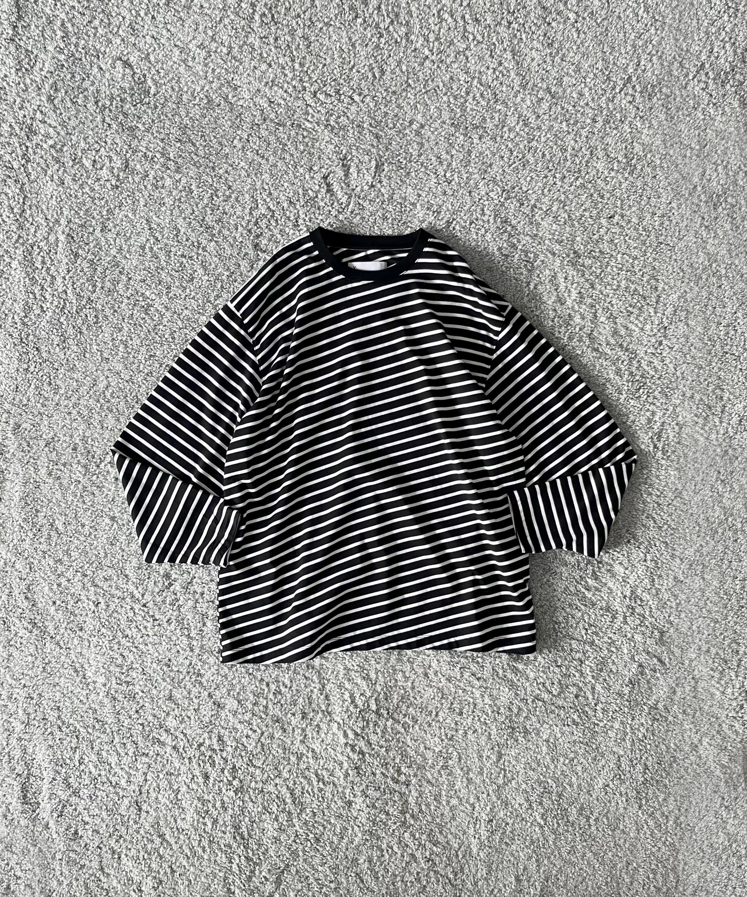 VOAAOV Border L/S Tee "BLACK / WHITE"