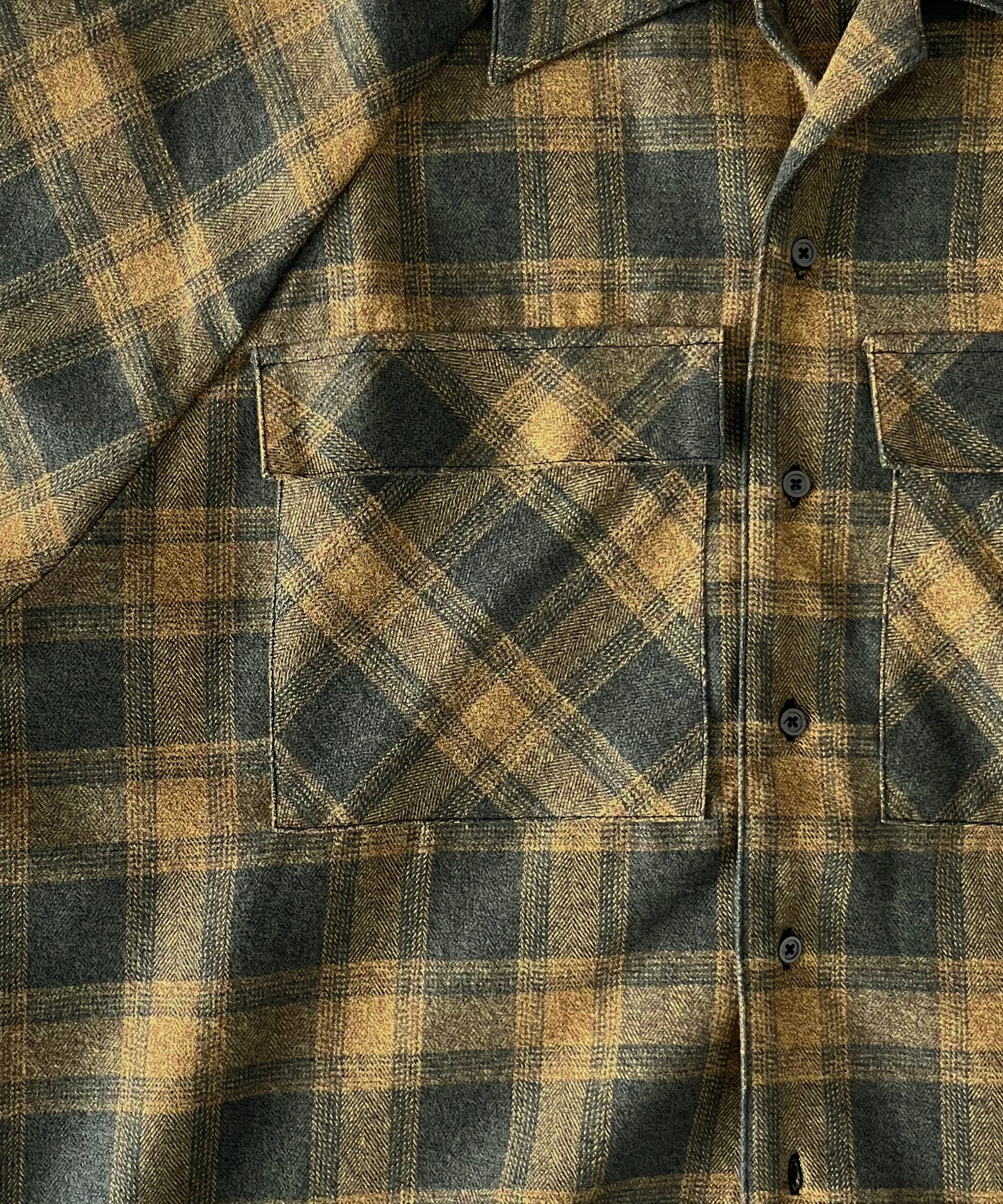 my beautiful landlet O/c check shirt "YELLOW"