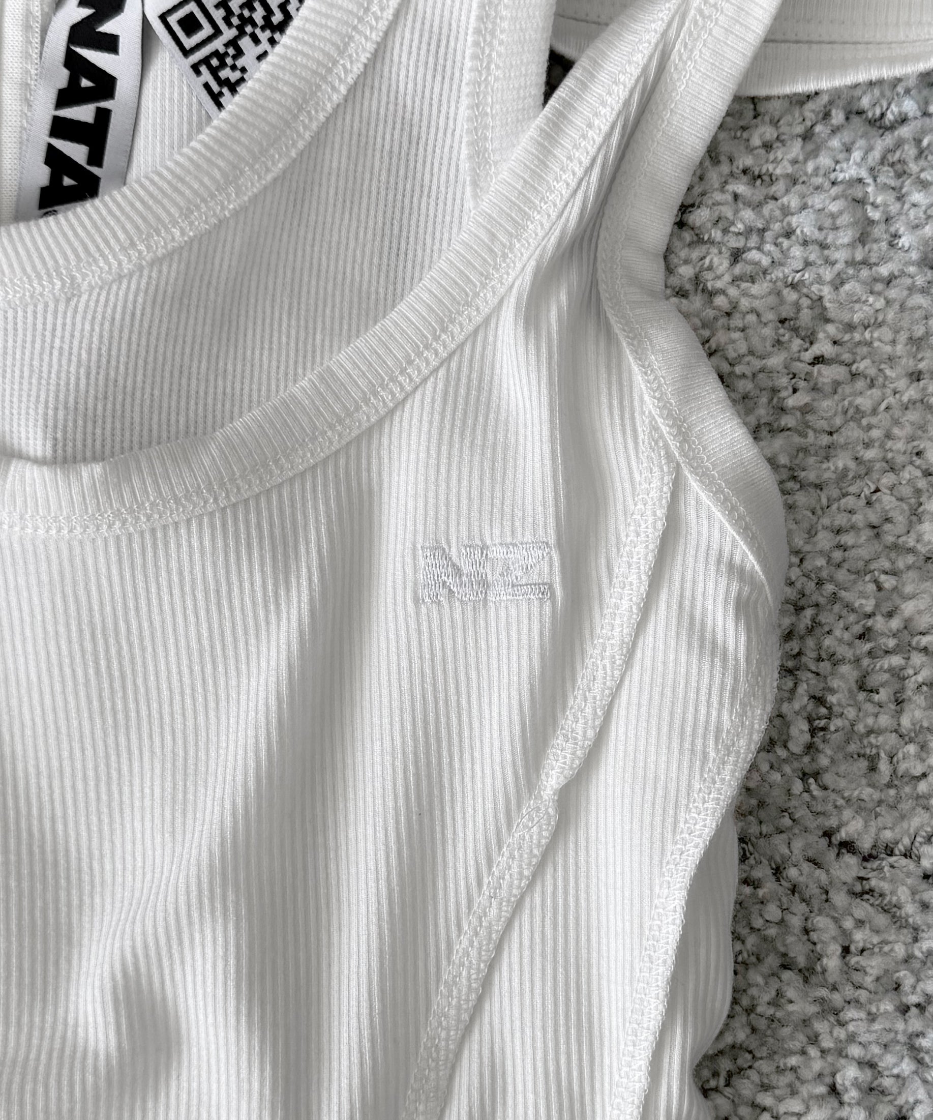 NATASHA ZINKO Double tank top "WHITE"