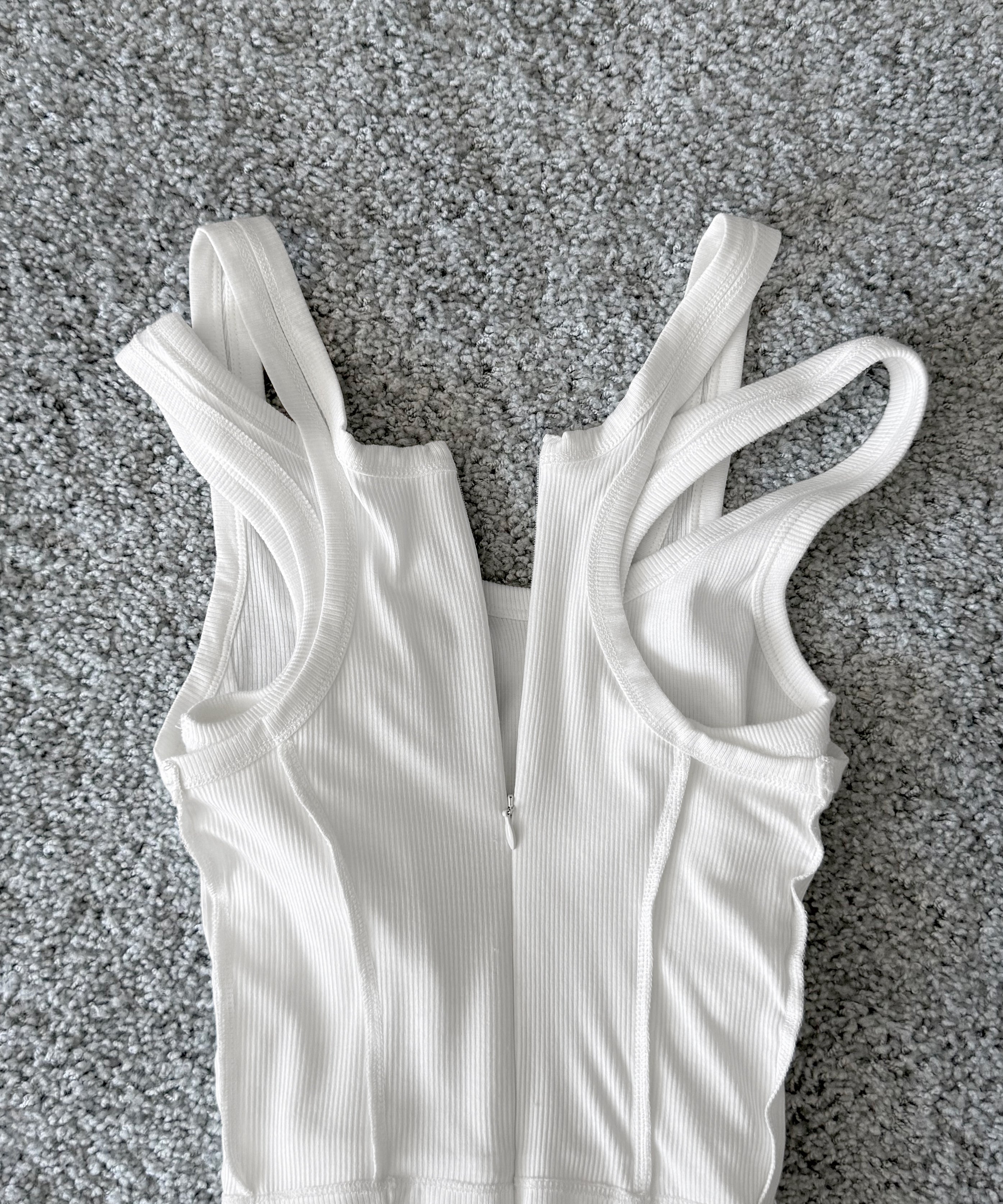 NATASHA ZINKO Double tank top "WHITE"