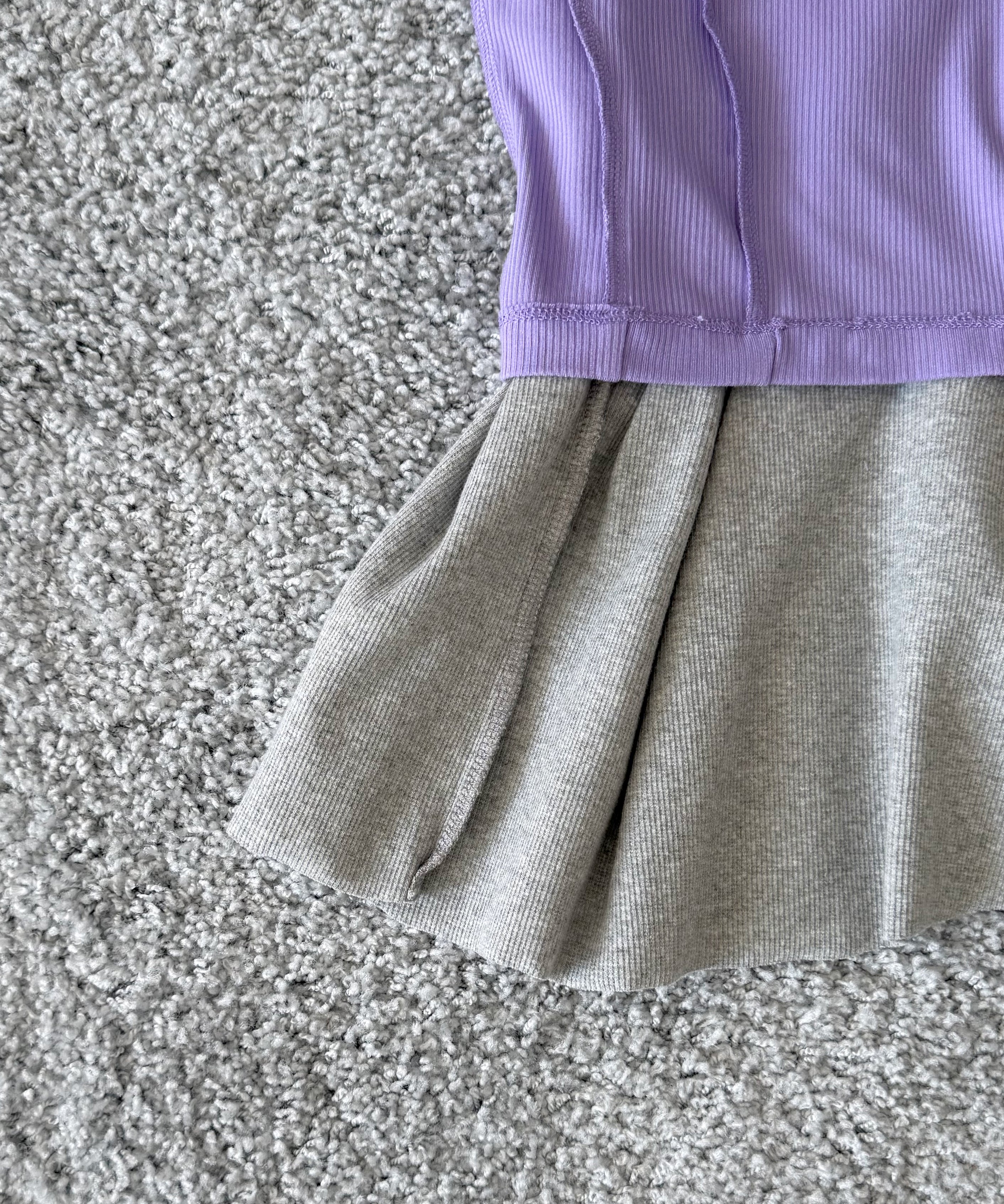 NATASHA ZINKO Double tank top "LILAC/GREY"