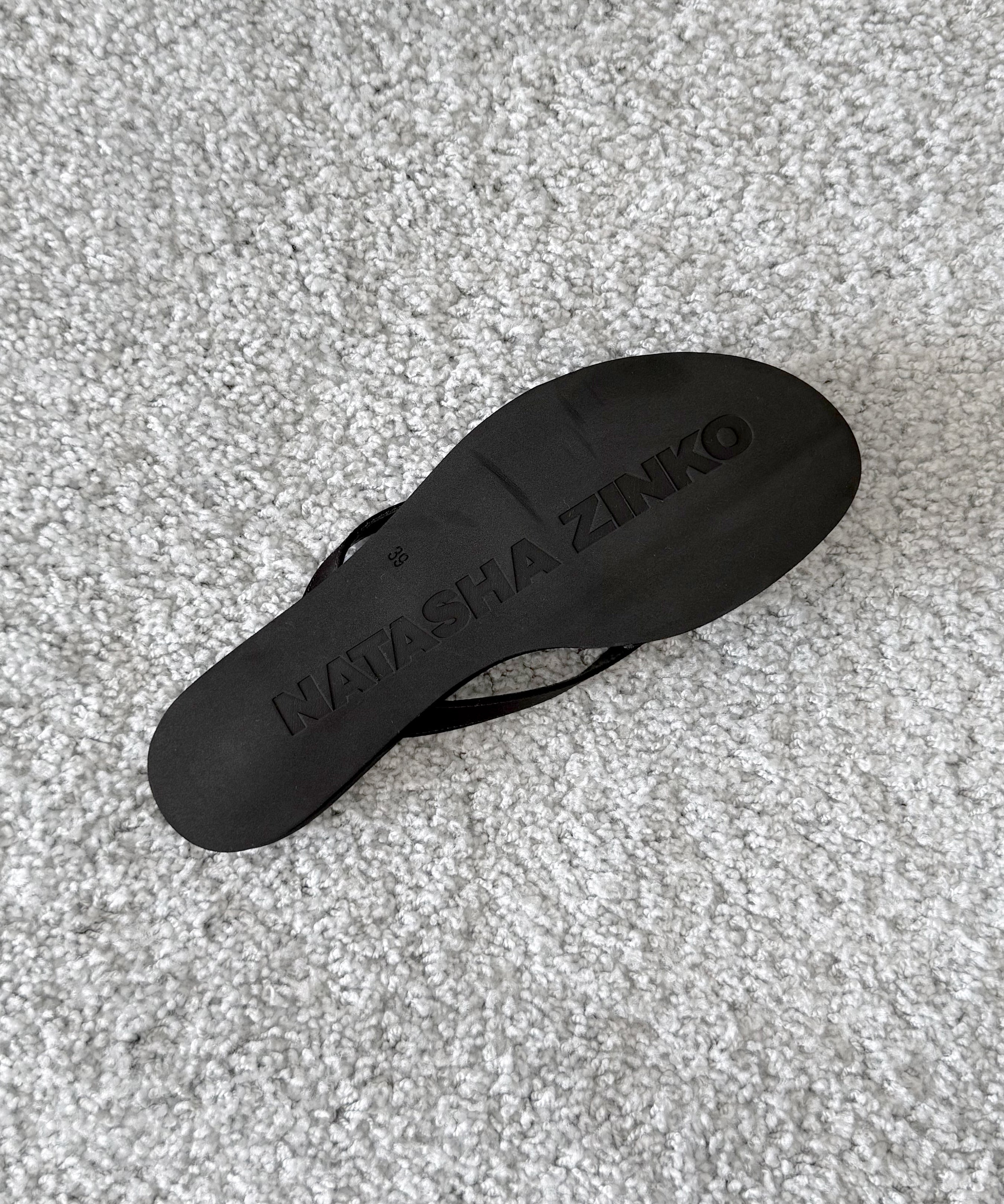 NATASHA ZINKO Flip flops "BLACK"