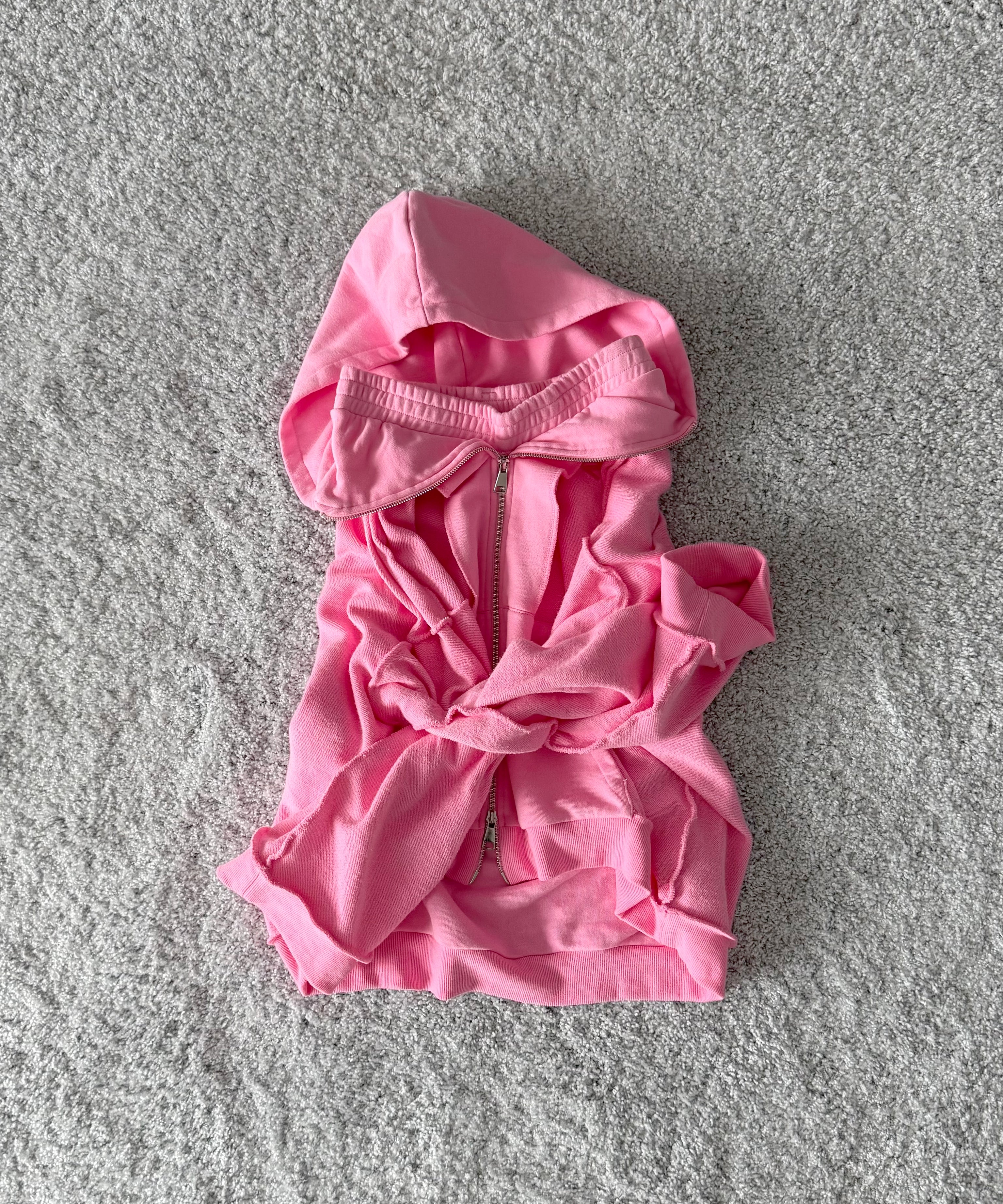 NATASHA ZINKO Hoodie-skirt hybride "PINK"