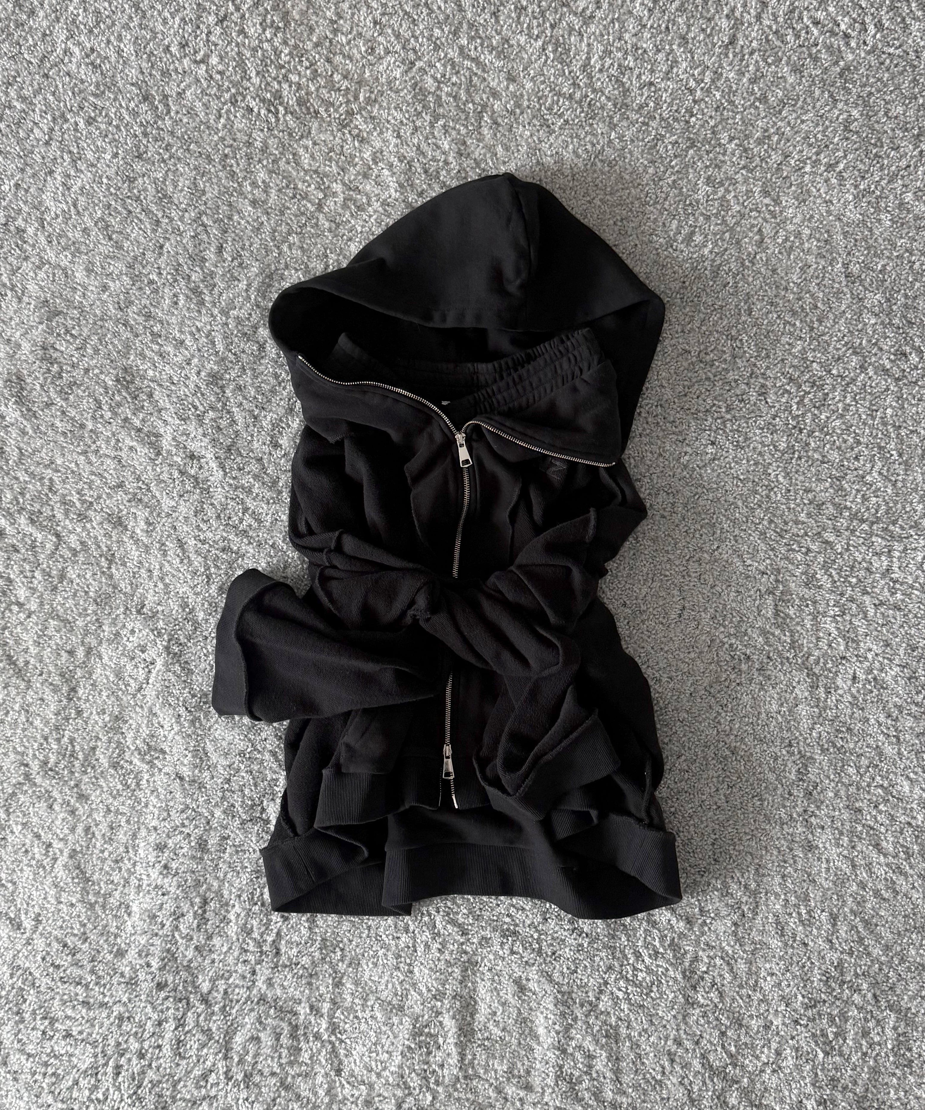 NATASHA ZINKO Hoodie-skirt hybride "BLACK"