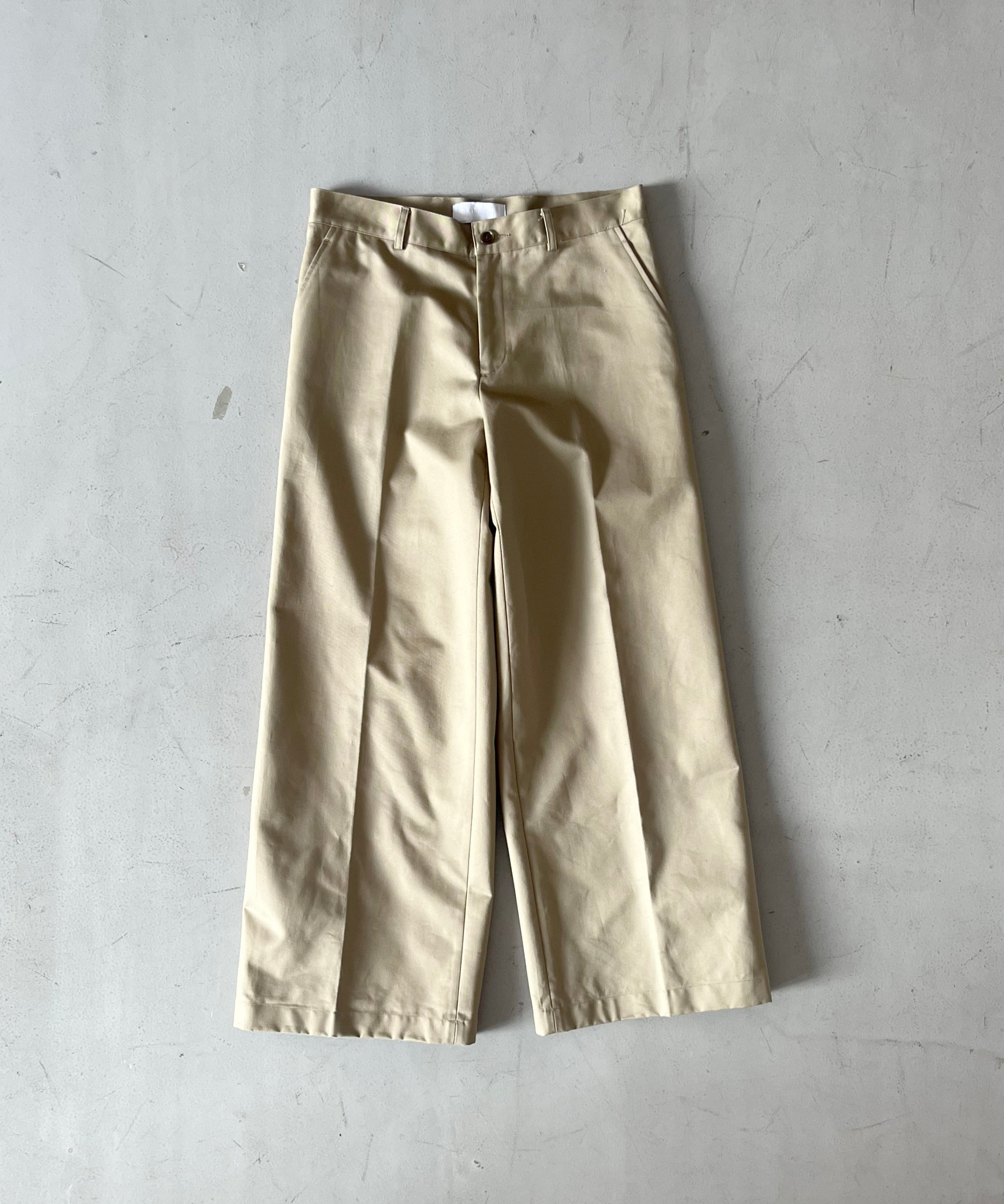 【EXCLUSIVE】NEONSIGN Triple-twisted wide pants "DUSTY KHAKI"